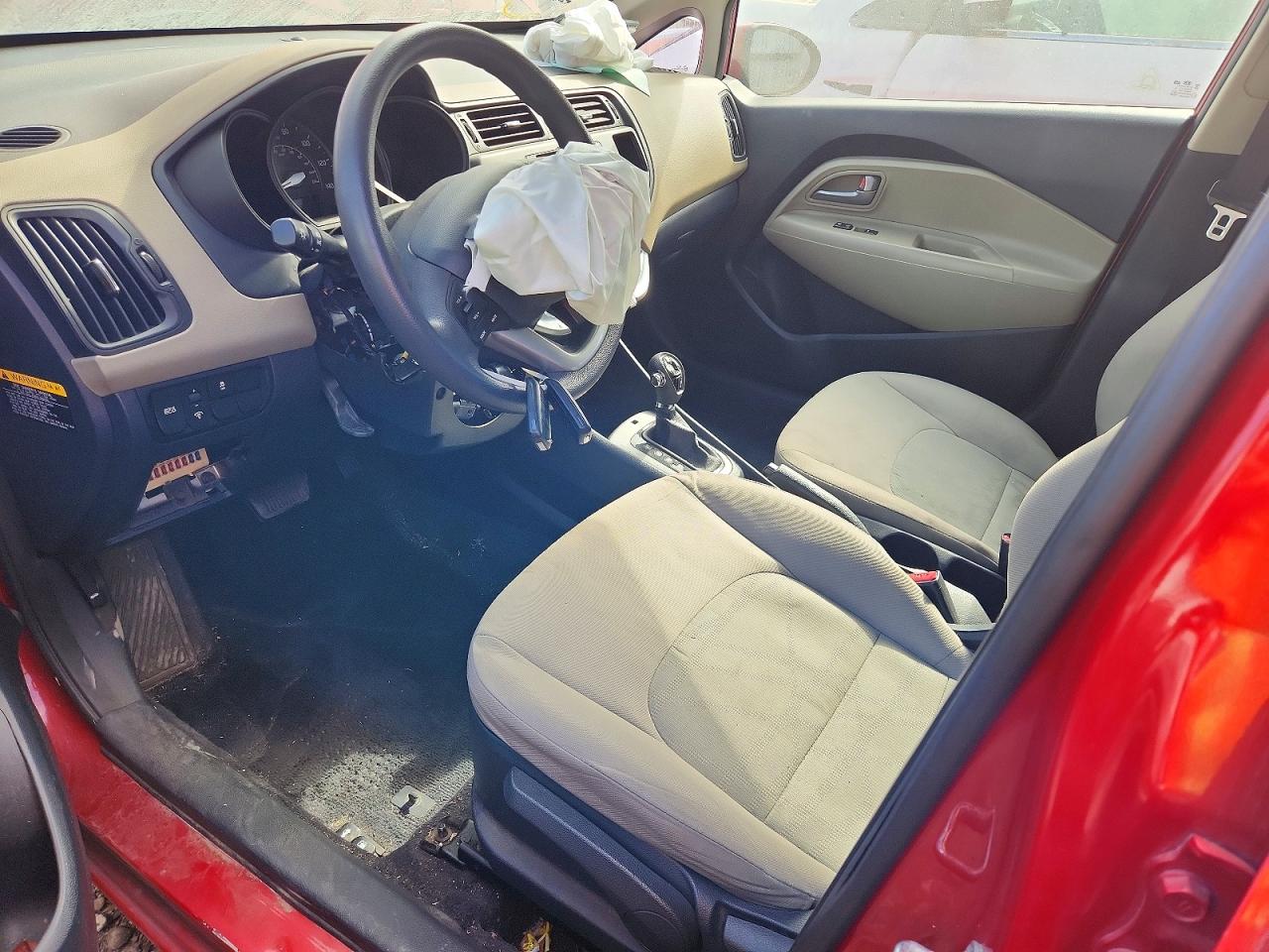 2015 Kia Rio Lx Red vin: KNADM4A34F6462425