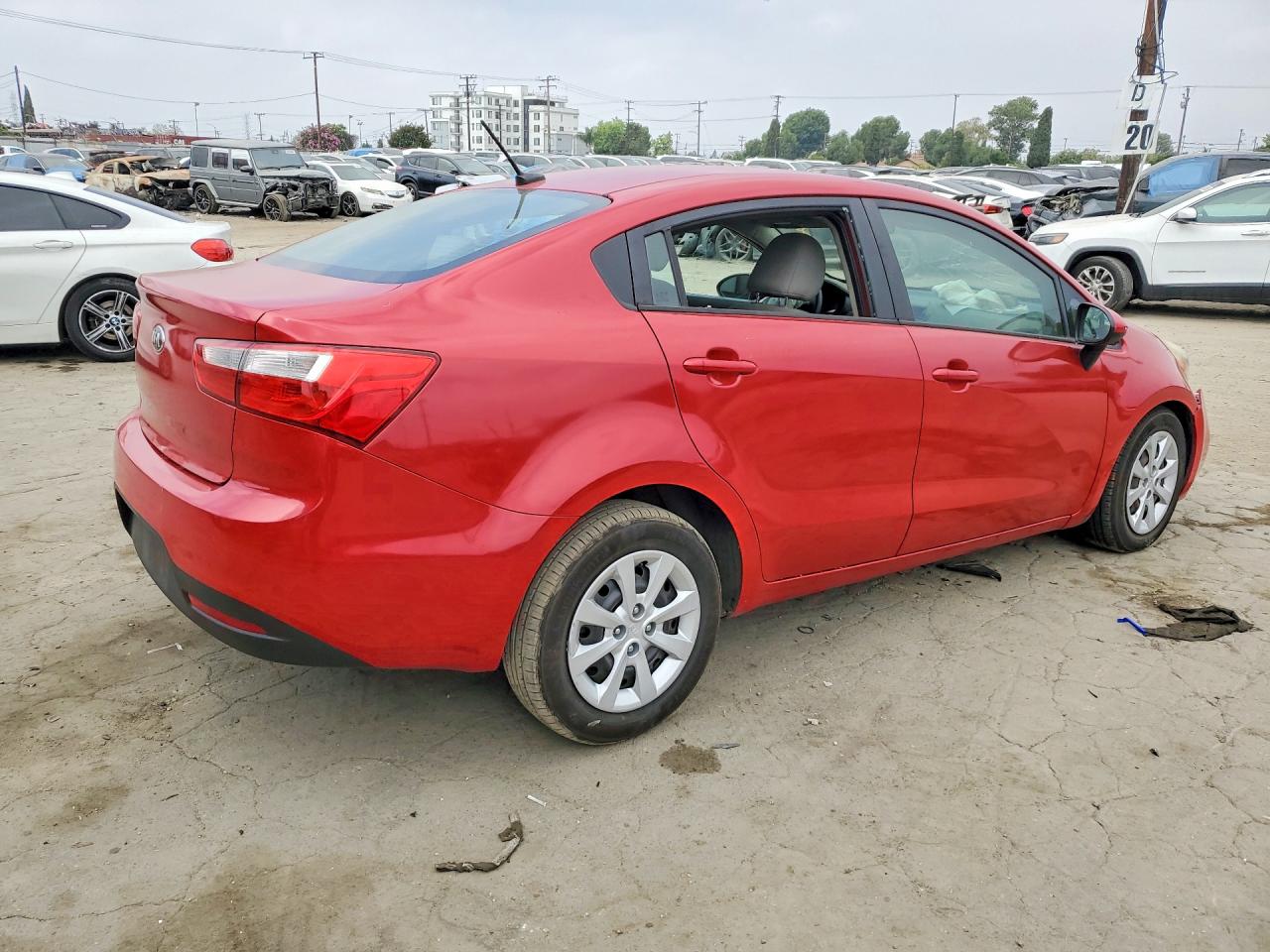 2015 Kia Rio Lx Red vin: KNADM4A34F6462425