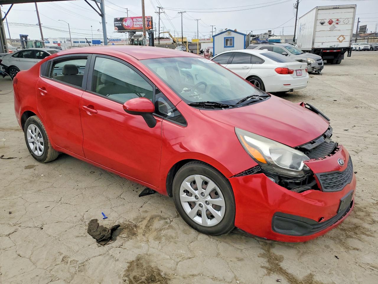 2015 Kia Rio Lx Red vin: KNADM4A34F6462425