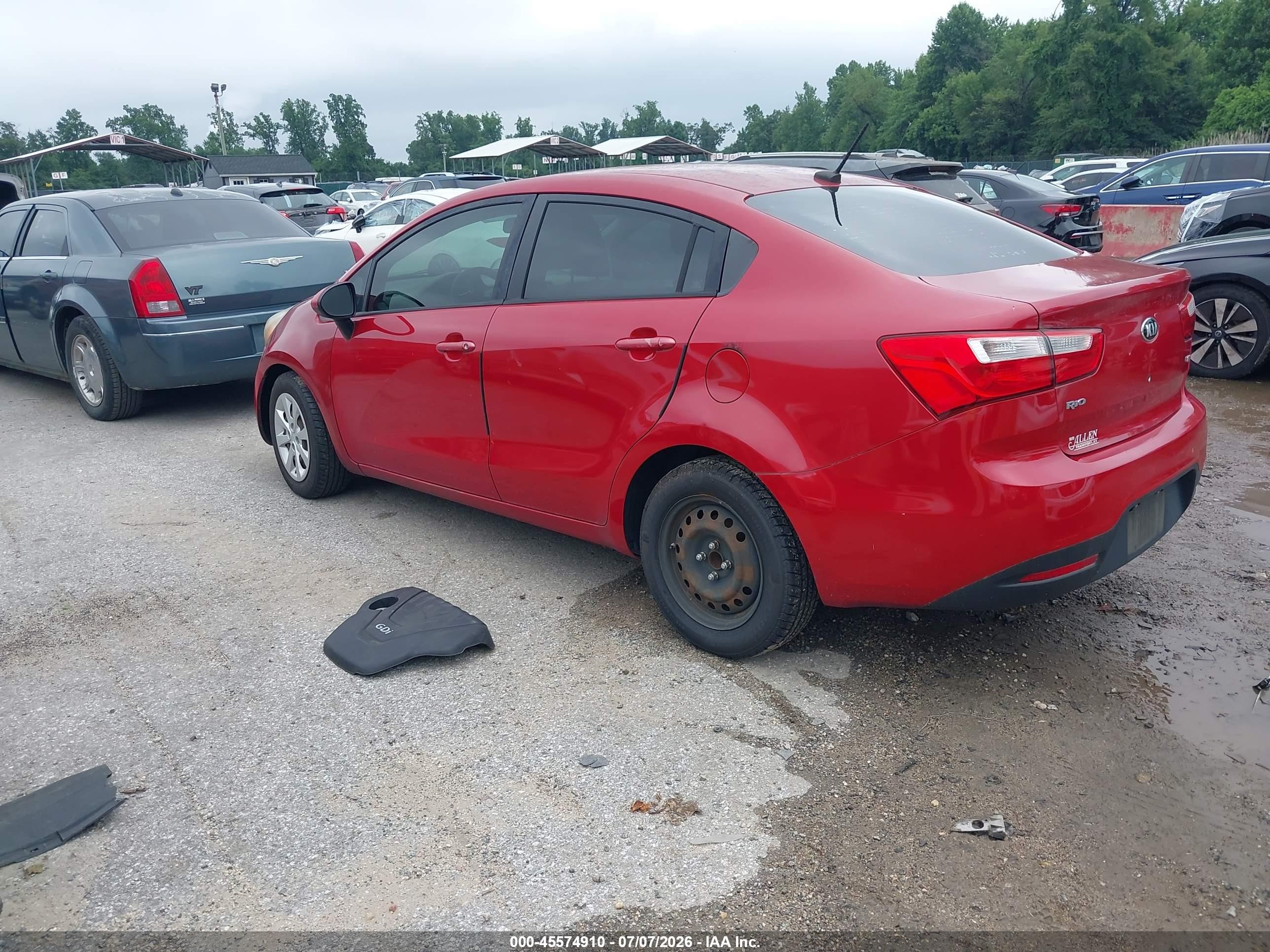 2015 Kia Rio Lx Red vin: KNADM4A34F6466264