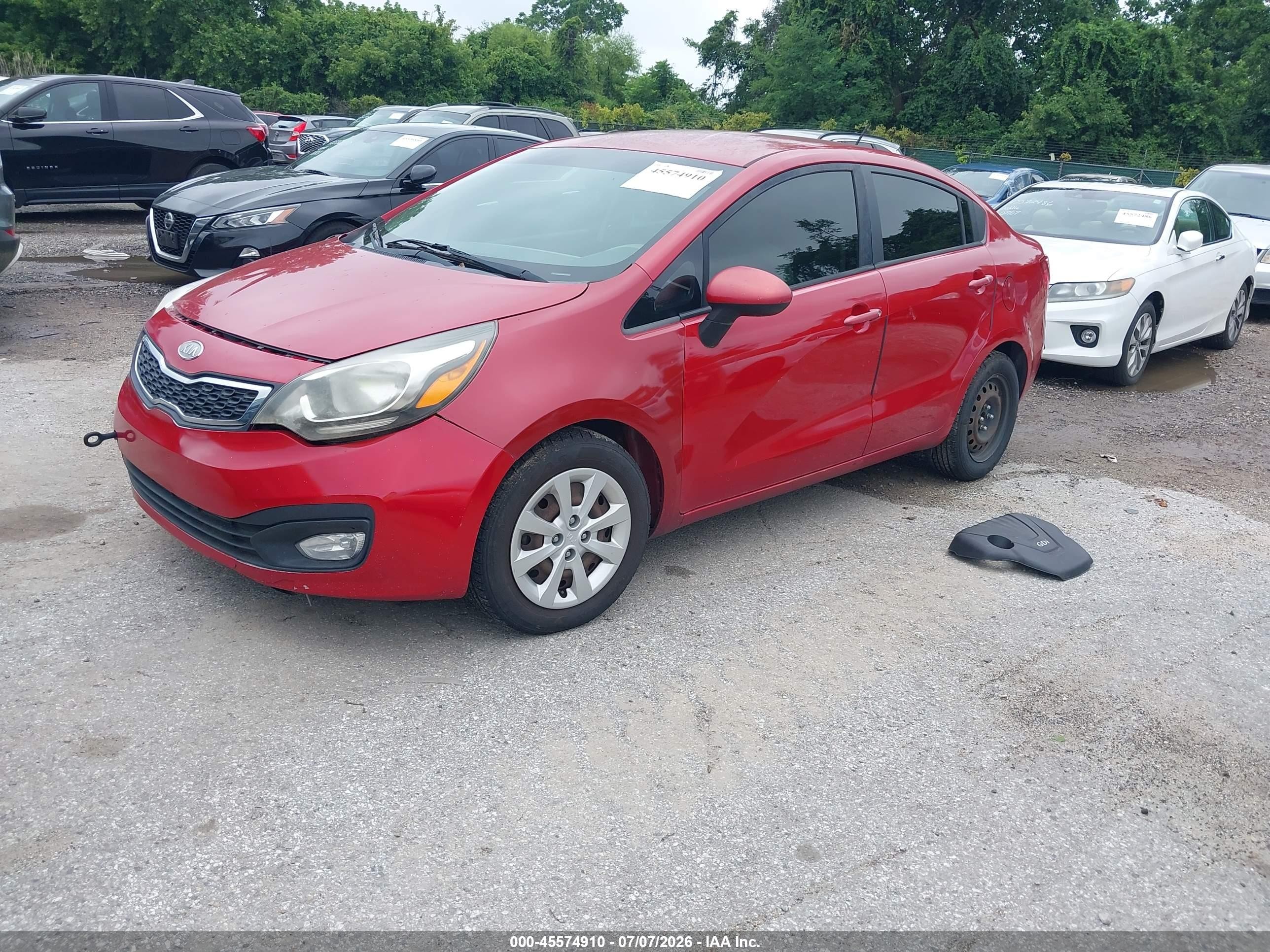 2015 Kia Rio Lx Red vin: KNADM4A34F6466264