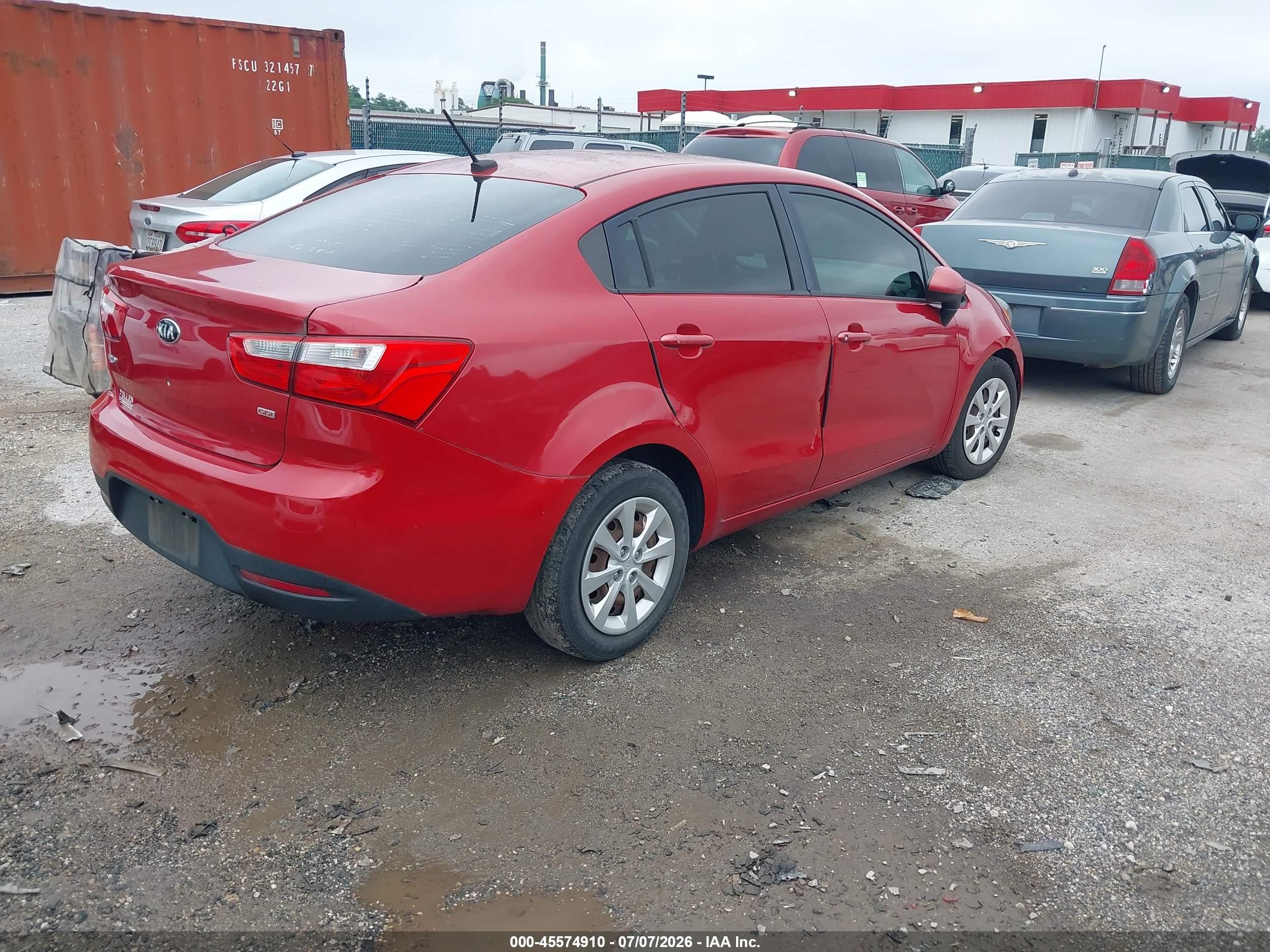 2015 Kia Rio Lx Red vin: KNADM4A34F6466264