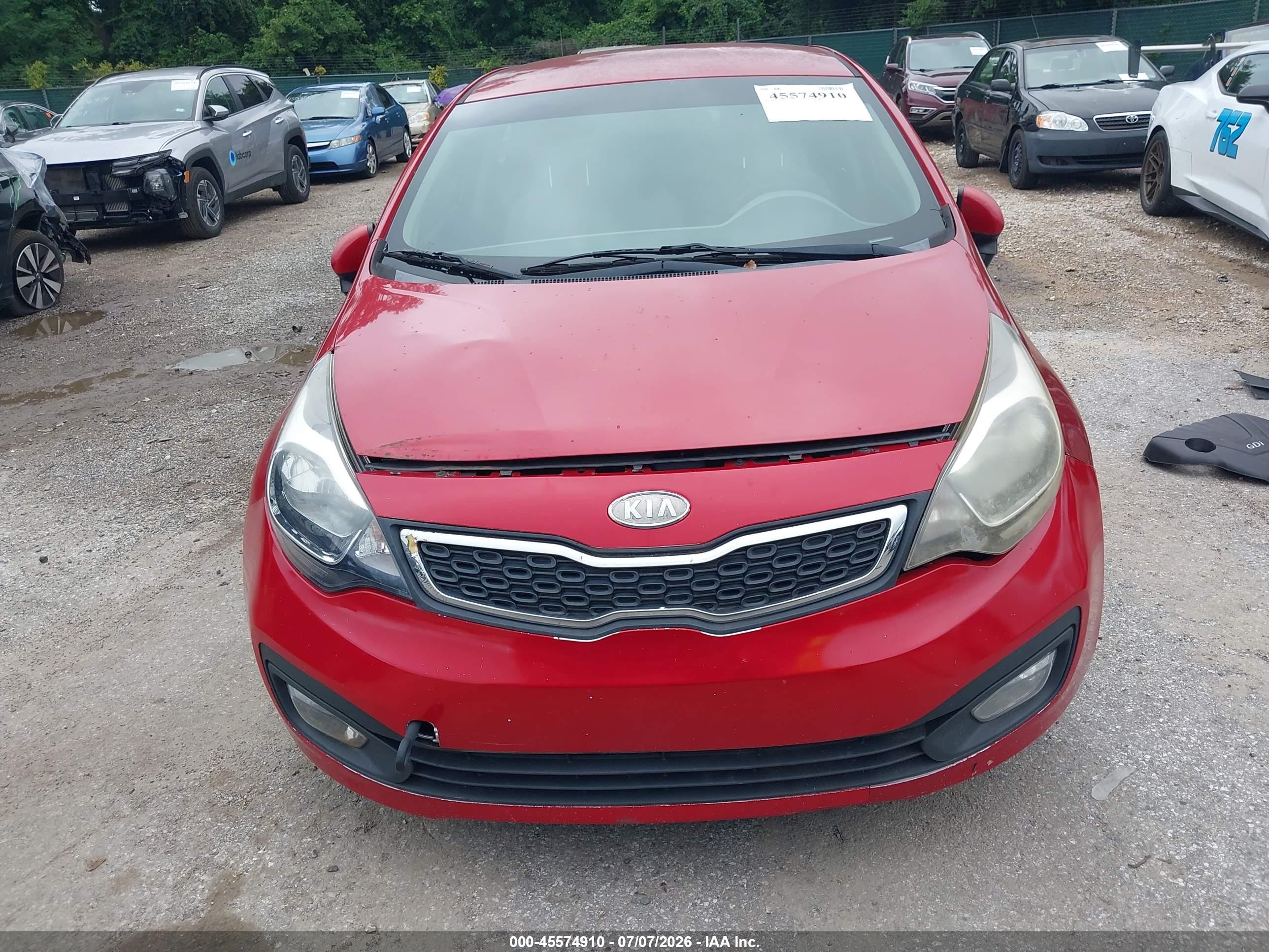 2015 Kia Rio Lx Red vin: KNADM4A34F6466264