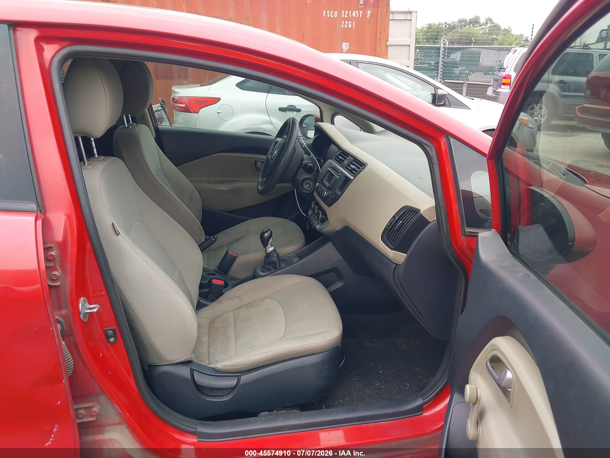 2015 Kia Rio Lx Red vin: KNADM4A34F6466264
