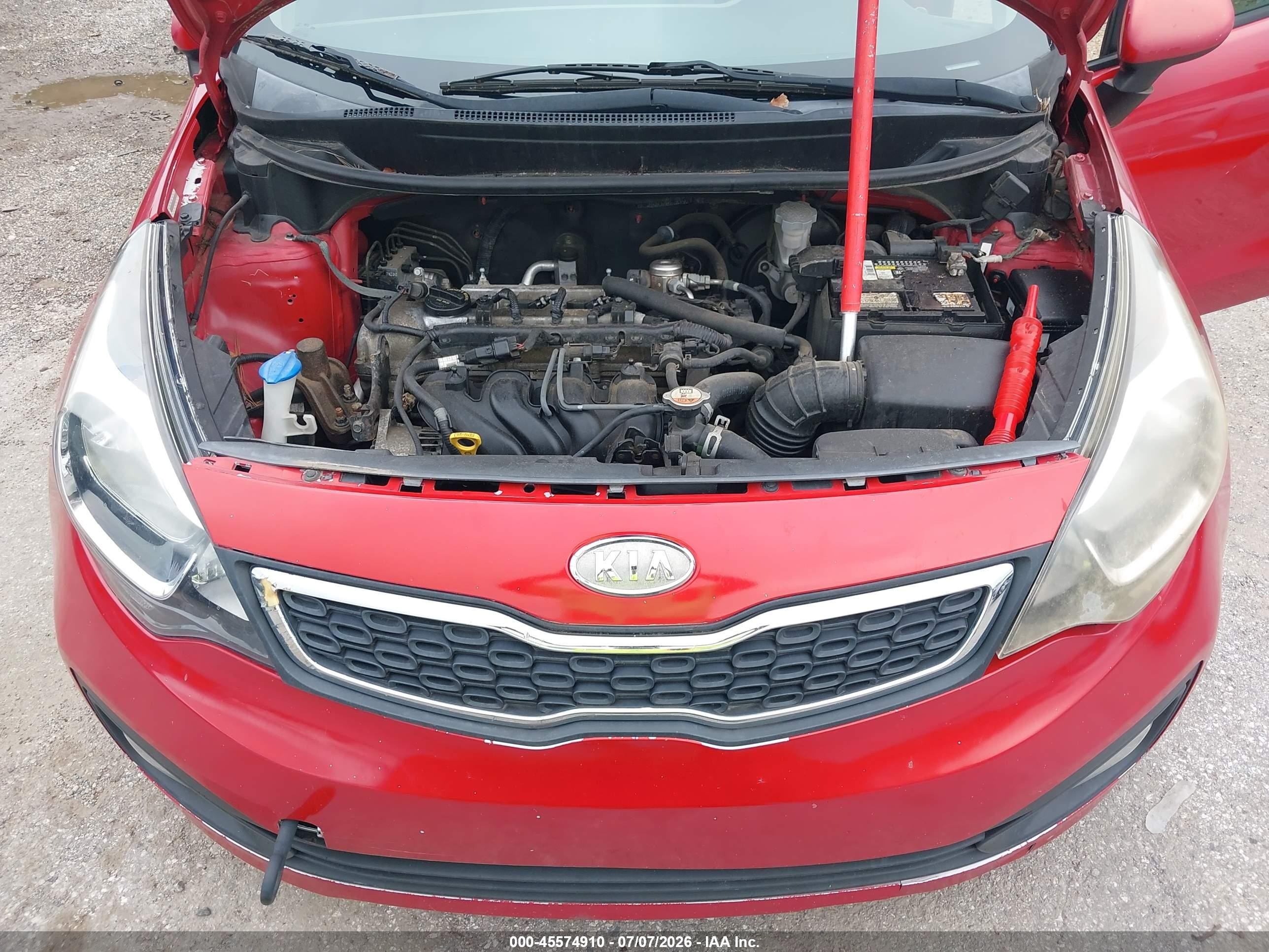 2015 Kia Rio Lx Red vin: KNADM4A34F6466264