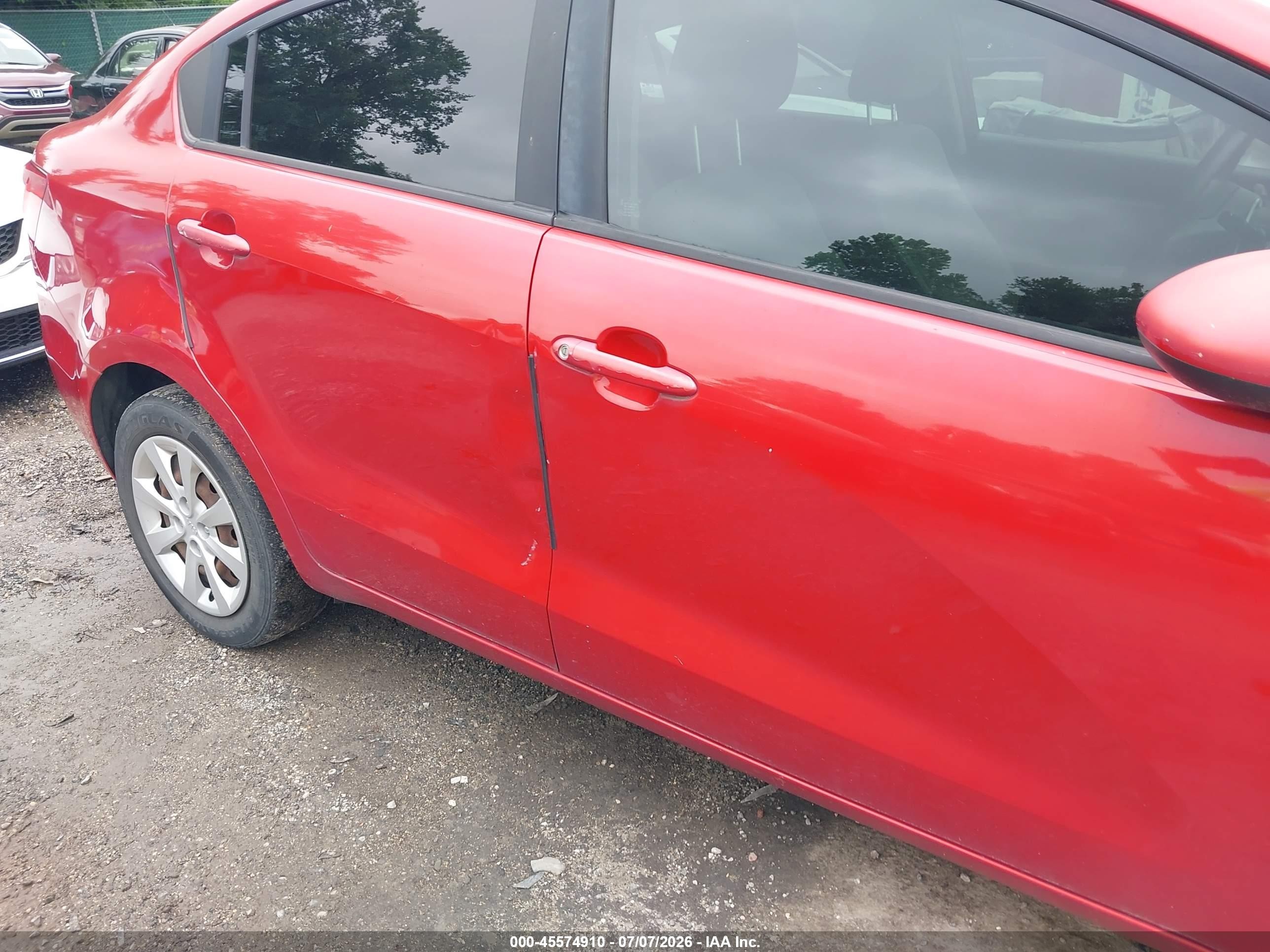 2015 Kia Rio Lx Red vin: KNADM4A34F6466264