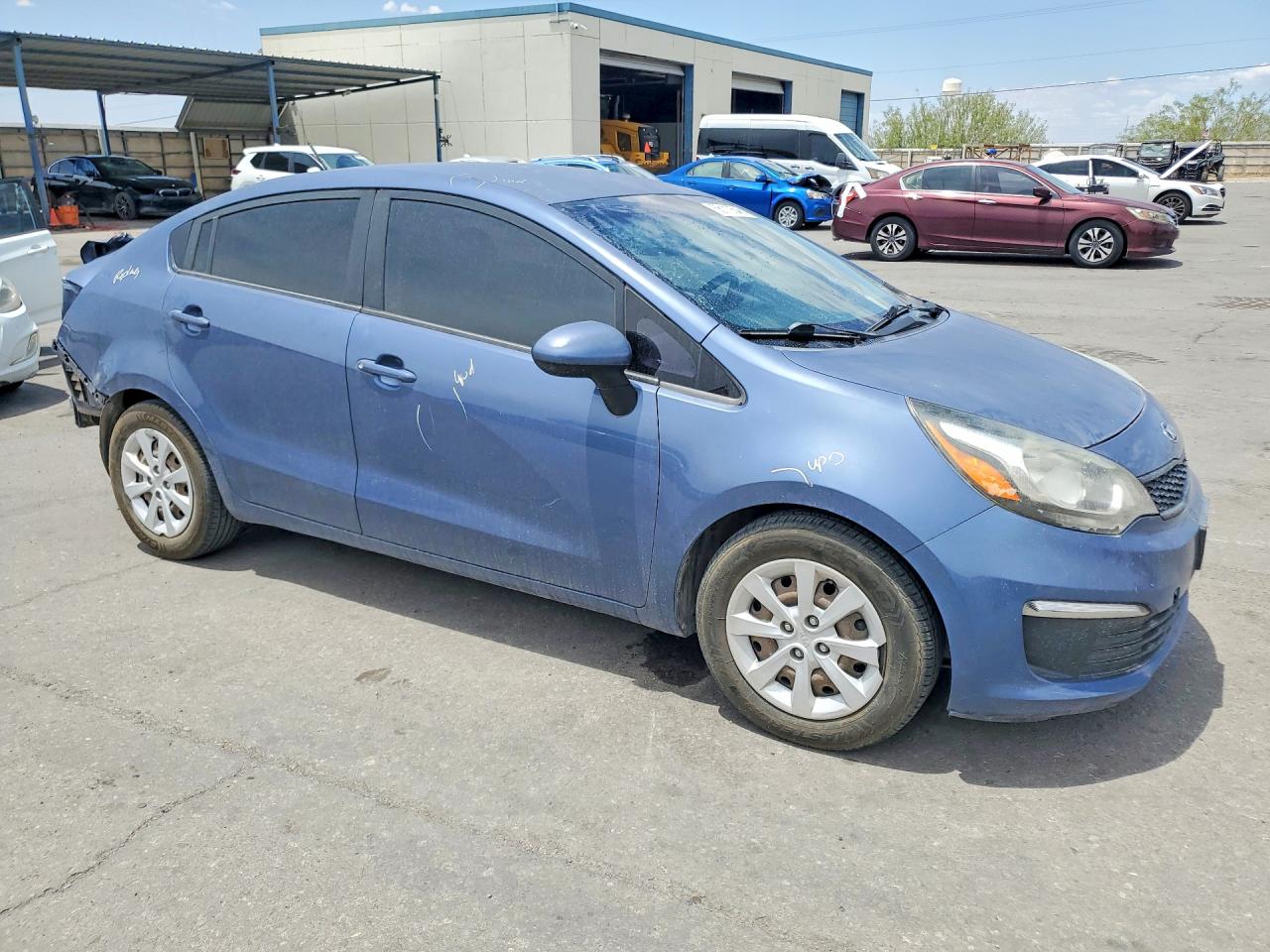 2016 Kia Rio Lx Синий vin: KNADM4A34G6686439