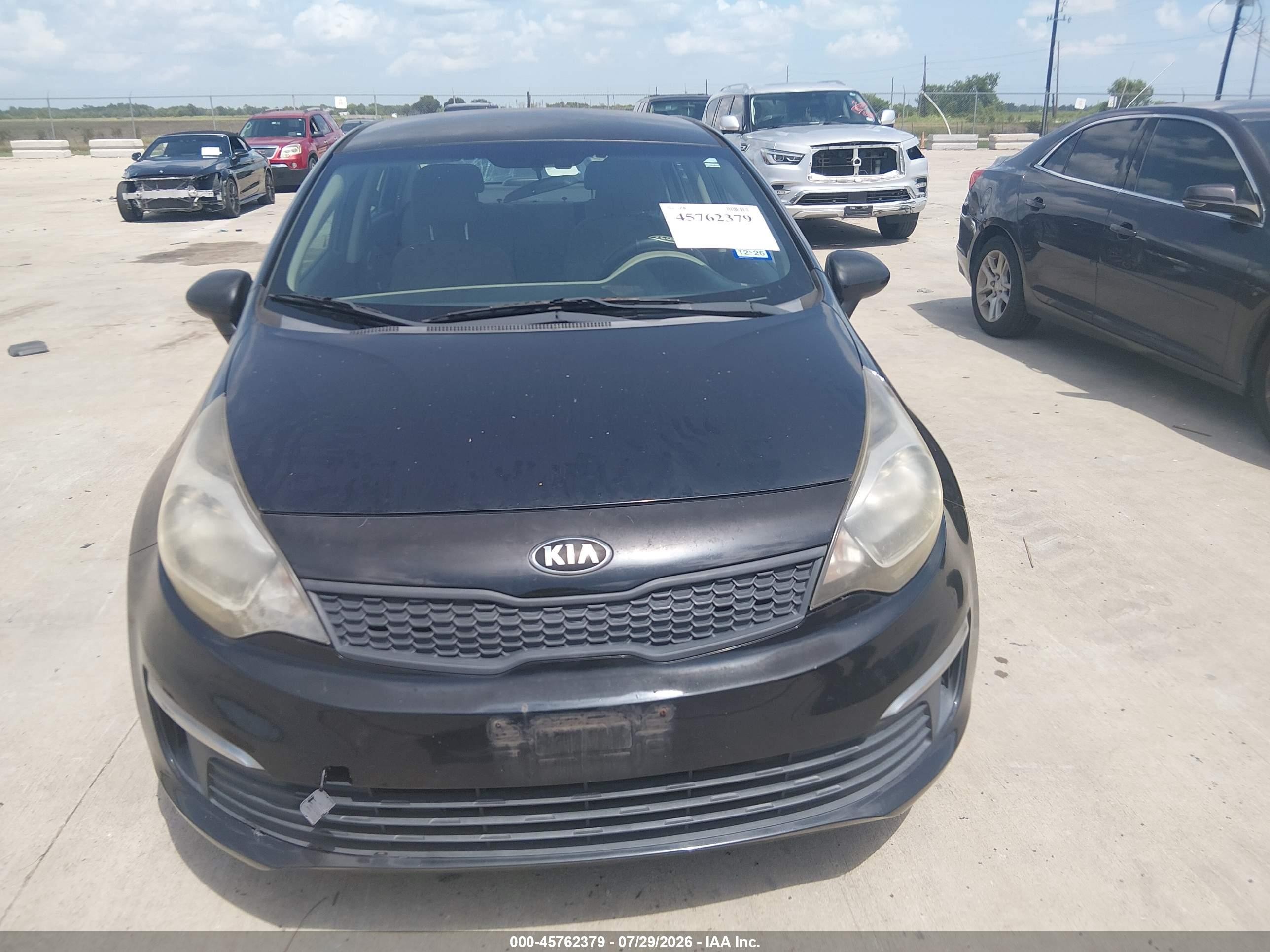 2017 Kia Rio Lx Black vin: KNADM4A34H6044059