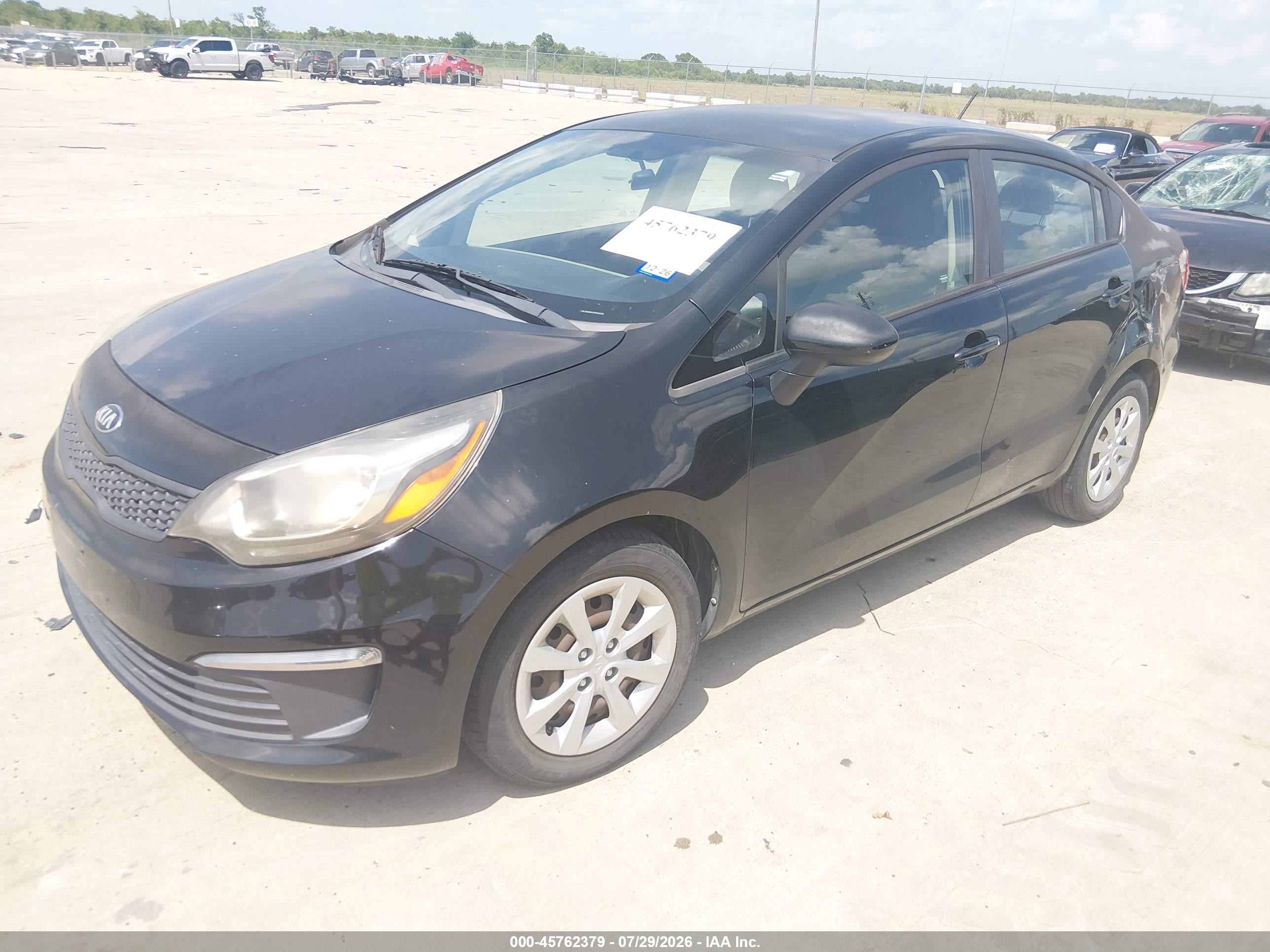 2017 Kia Rio Lx Black vin: KNADM4A34H6044059