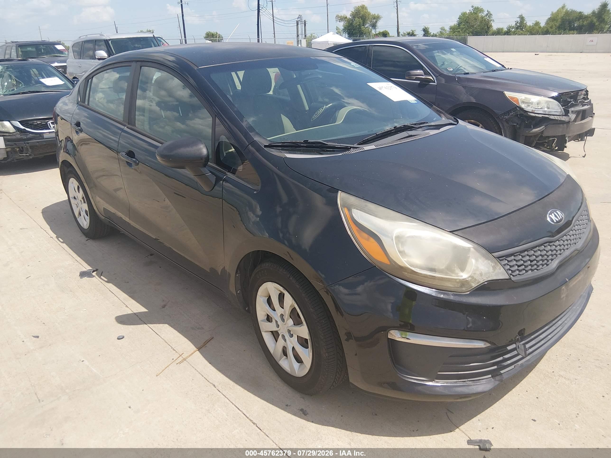 2017 Kia Rio Lx Black vin: KNADM4A34H6044059