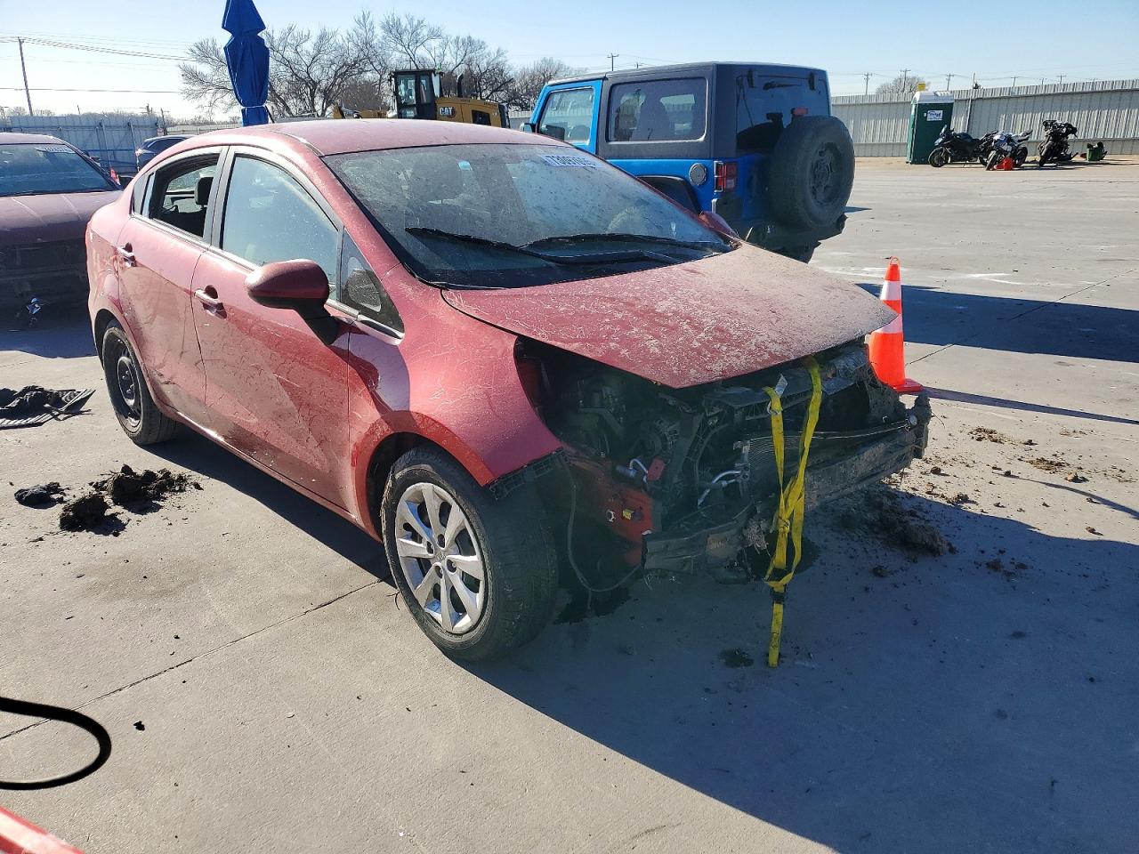 2017 Kia Rio Lx Red vin: KNADM4A34H6121335