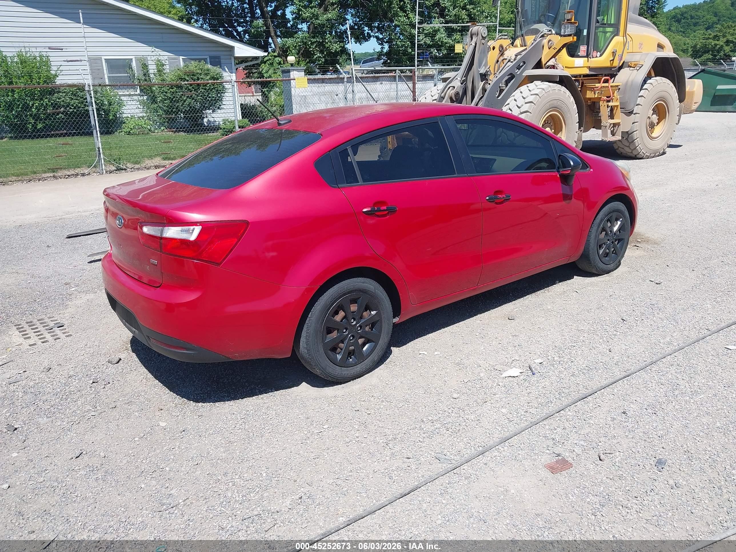 2013 Kia Rio Lx Red vin: KNADM4A35D6106790