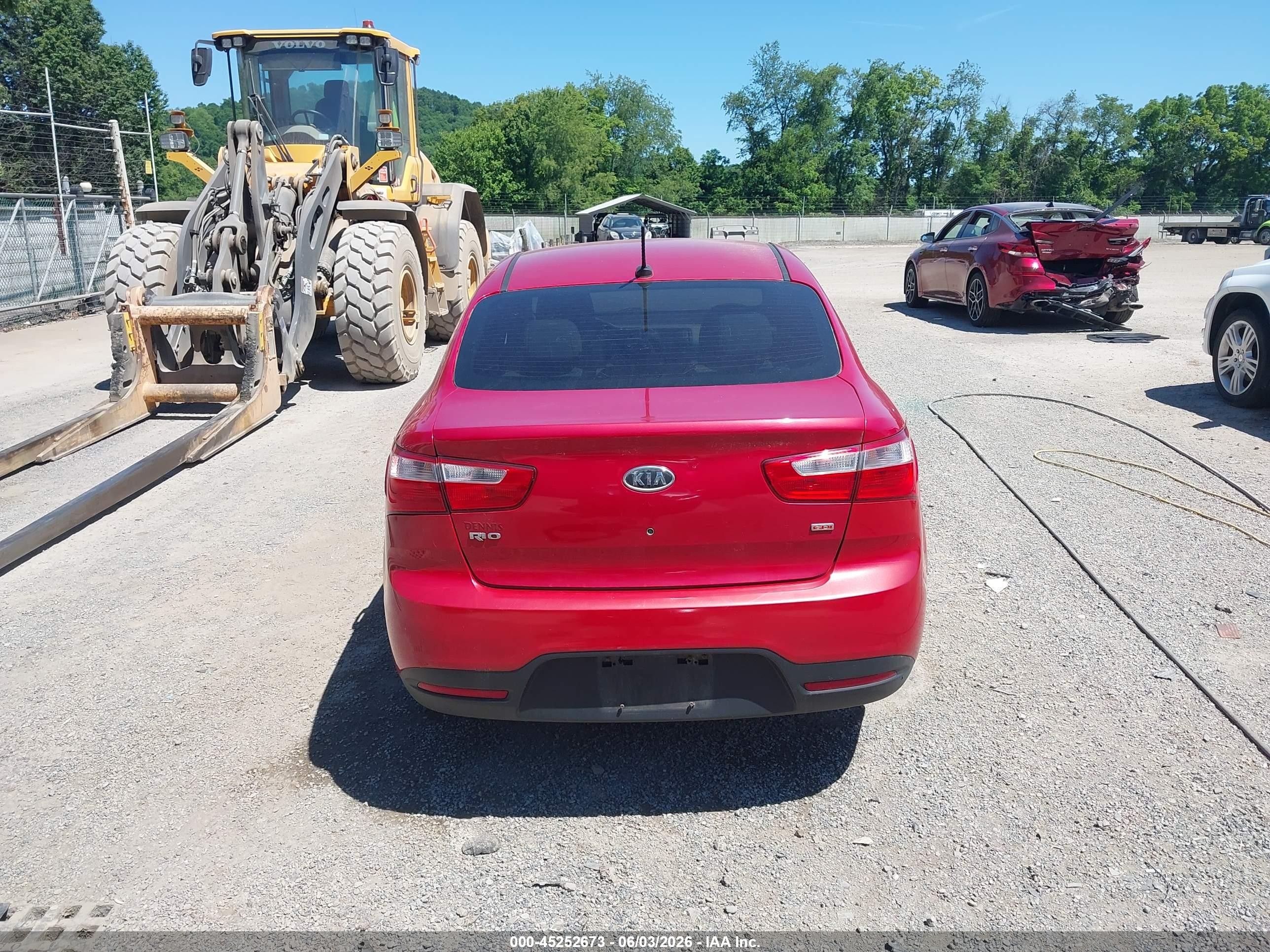 2013 Kia Rio Lx Red vin: KNADM4A35D6106790