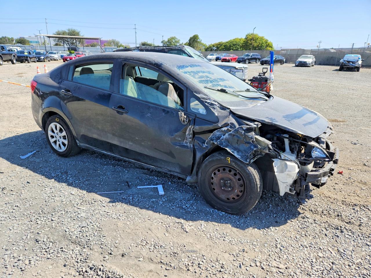 2013 Kia Rio Lx Black vin: KNADM4A35D6132936