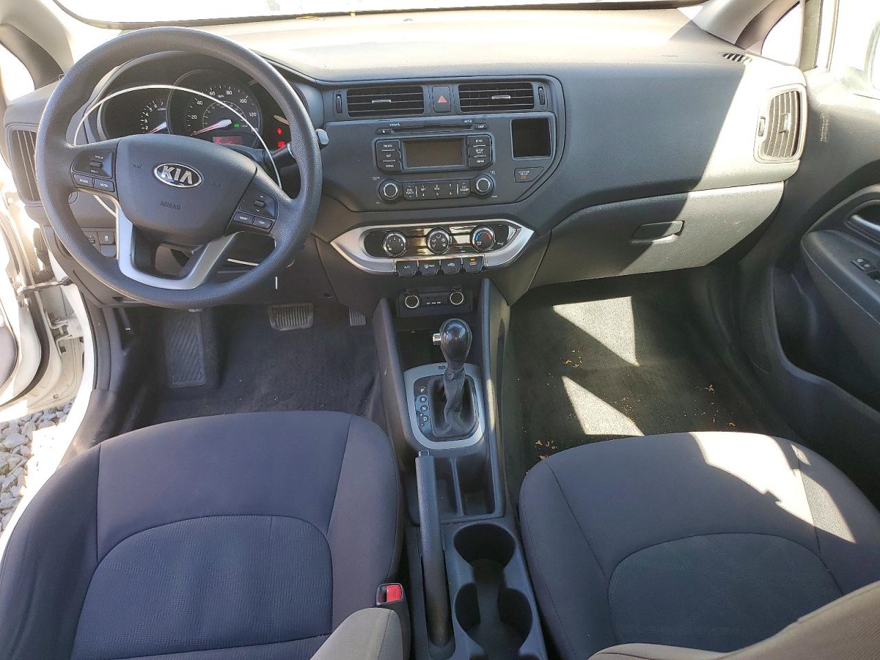 2013 Kia Rio Lx White vin: KNADM4A35D6147923