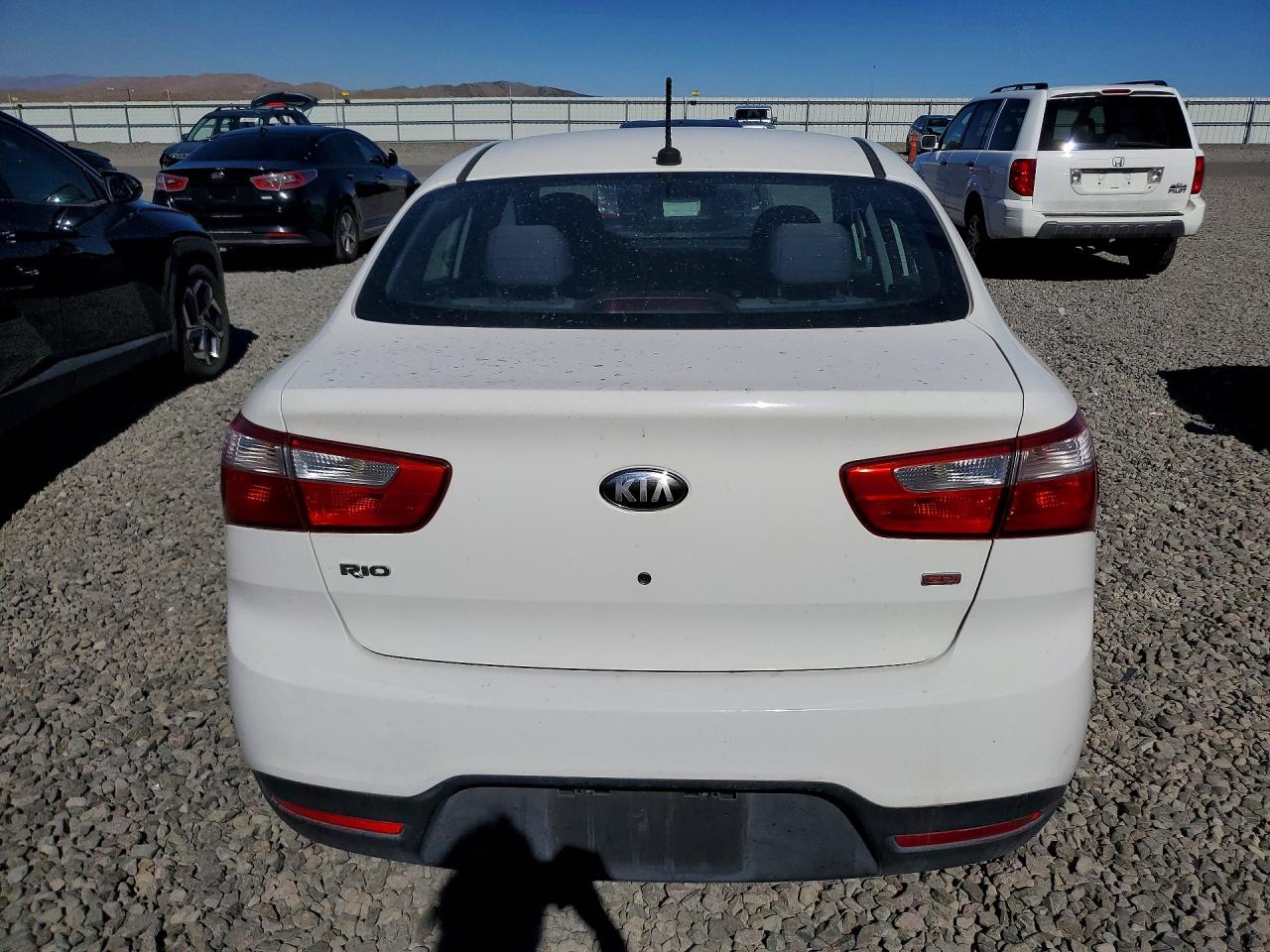 2013 Kia Rio Lx White vin: KNADM4A35D6147923