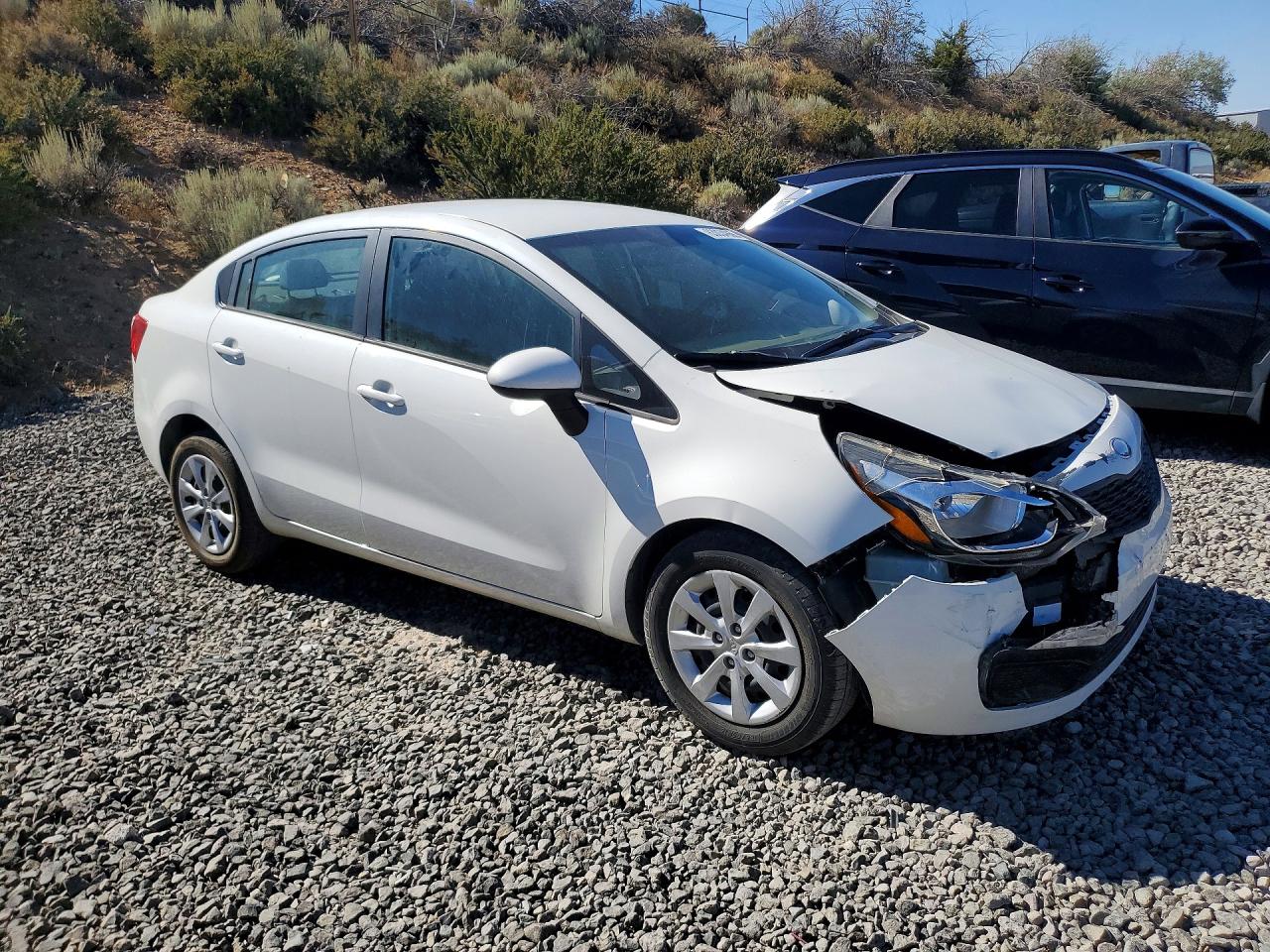2013 Kia Rio Lx White vin: KNADM4A35D6147923