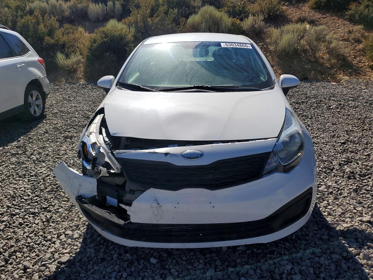 2013 Kia Rio Lx White vin: KNADM4A35D6147923
