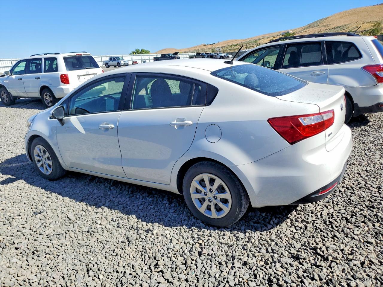 2013 Kia Rio Lx White vin: KNADM4A35D6147923