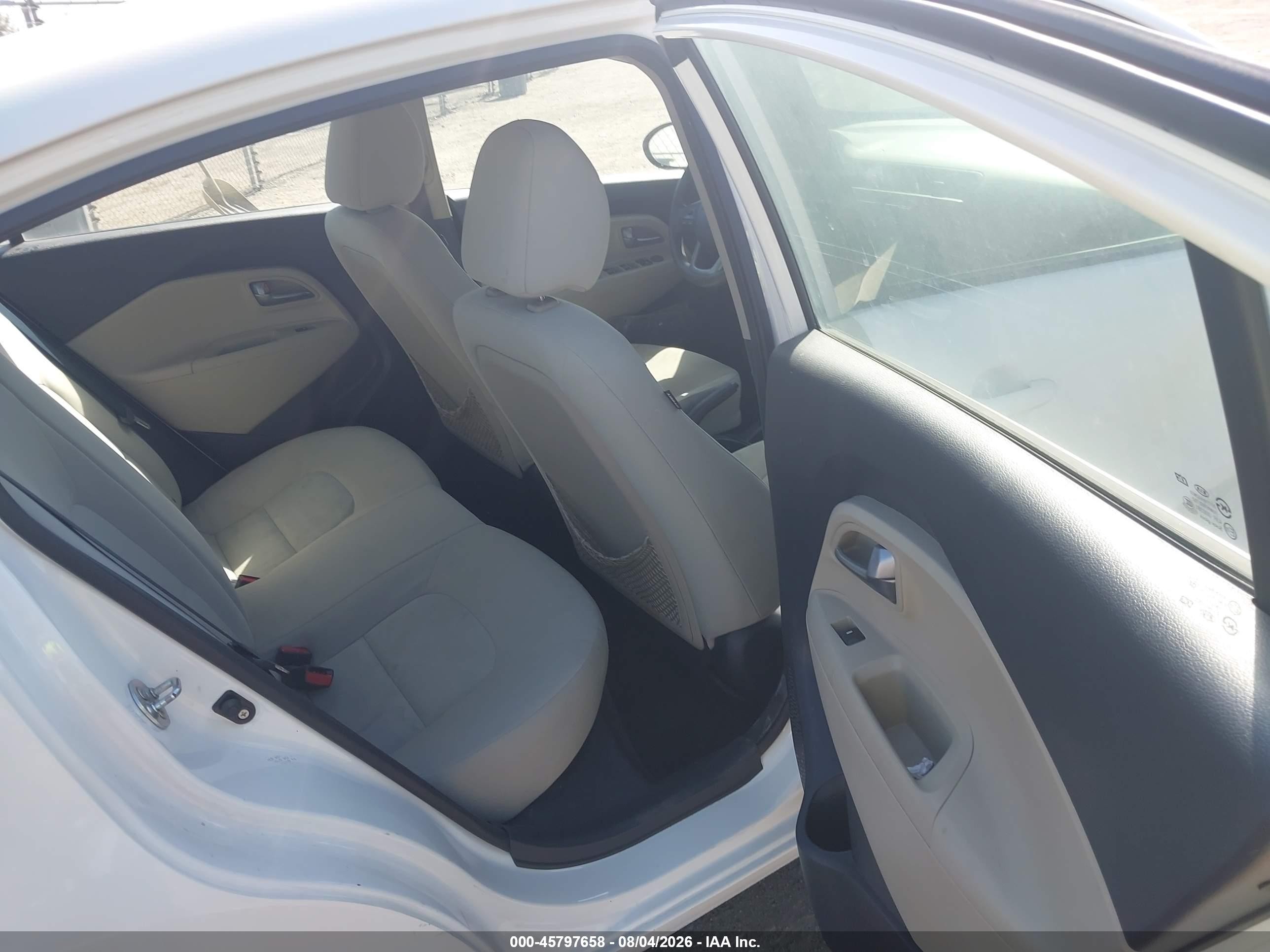 2013 Kia Rio Lx White vin: KNADM4A35D6173597