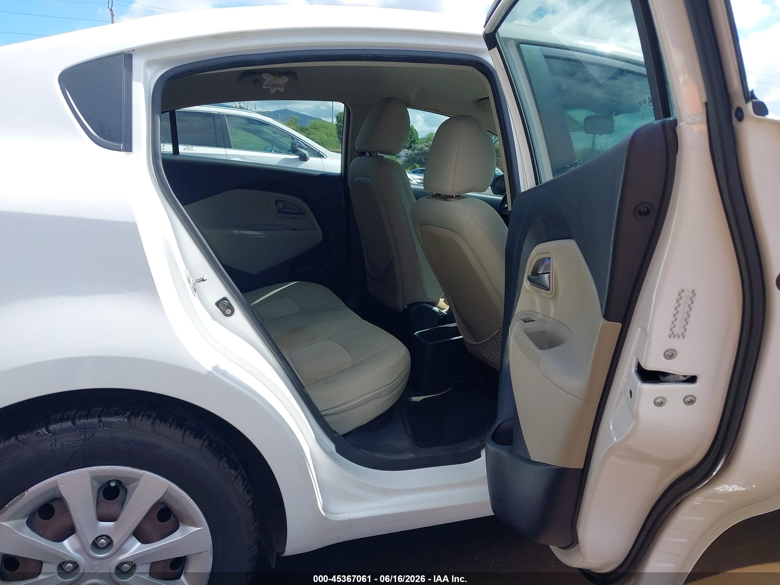 2013 Kia Rio Lx White vin: KNADM4A35D6183322