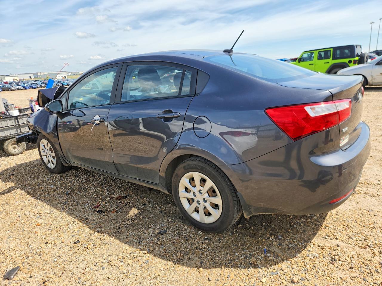 2013 Kia Rio Lx Gray vin: KNADM4A35D6229490