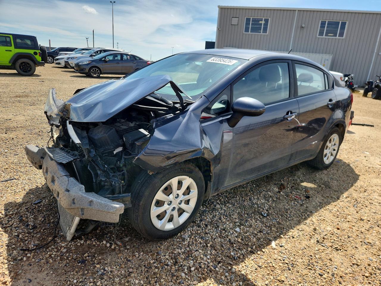 2013 Kia Rio Lx Gray vin: KNADM4A35D6229490