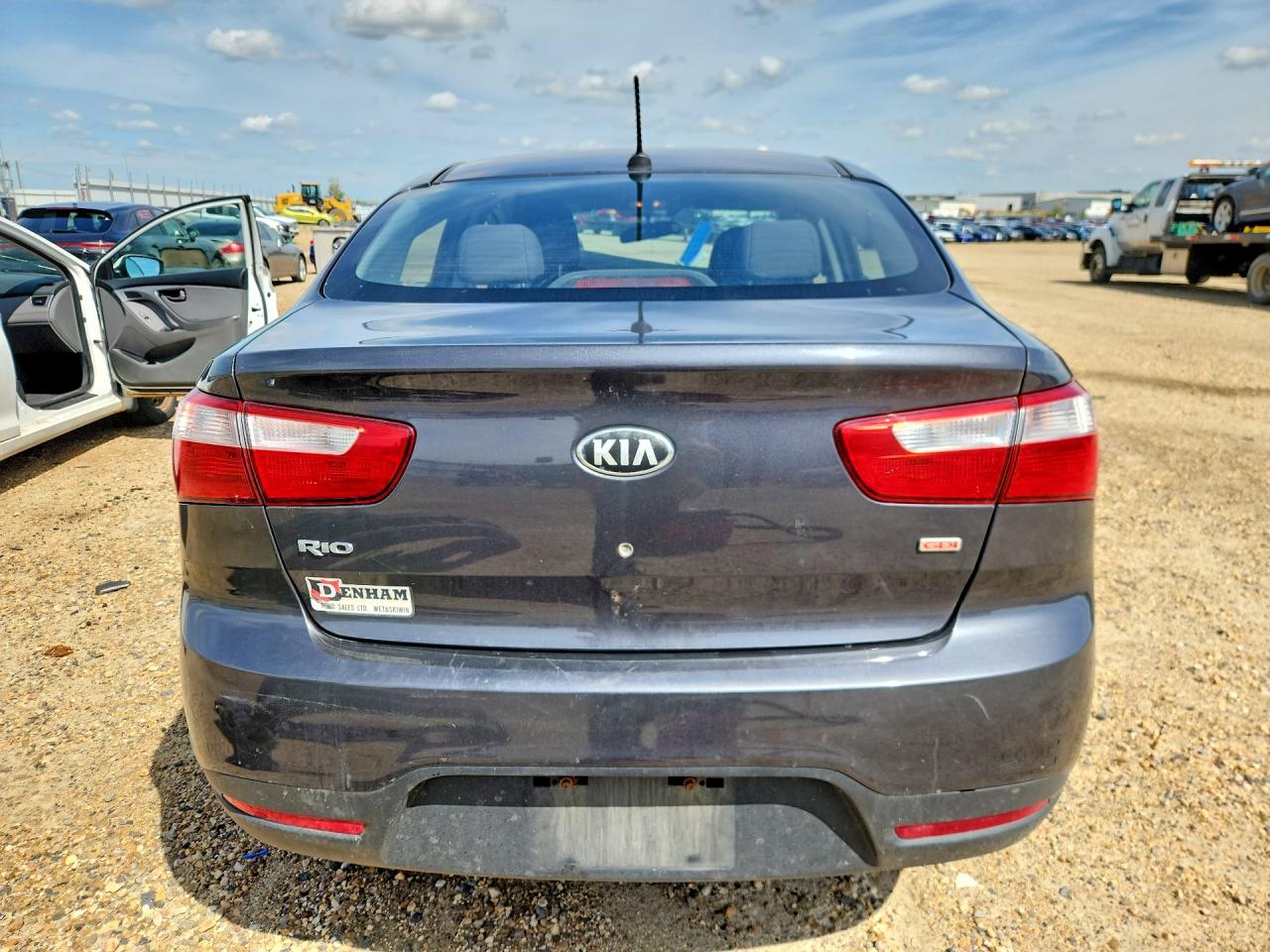 2013 Kia Rio Lx Gray vin: KNADM4A35D6229490