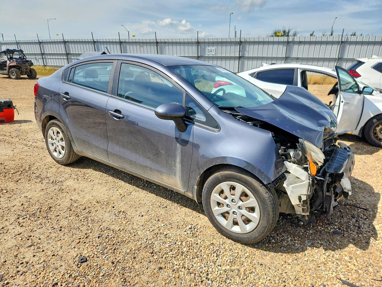 2013 Kia Rio Lx Gray vin: KNADM4A35D6229490