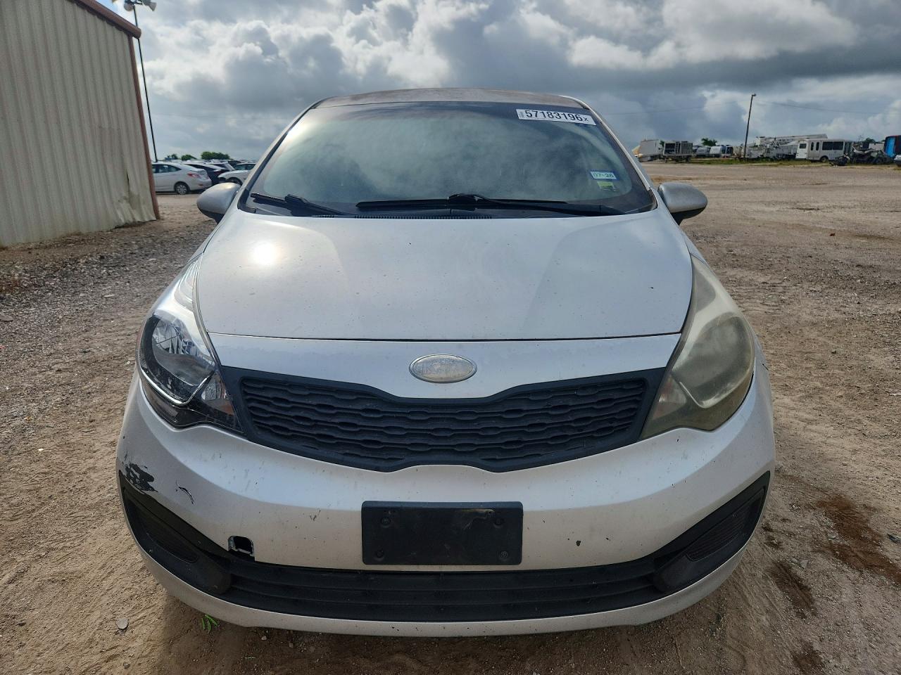 2013 Kia Rio Lx White vin: KNADM4A35D6281315