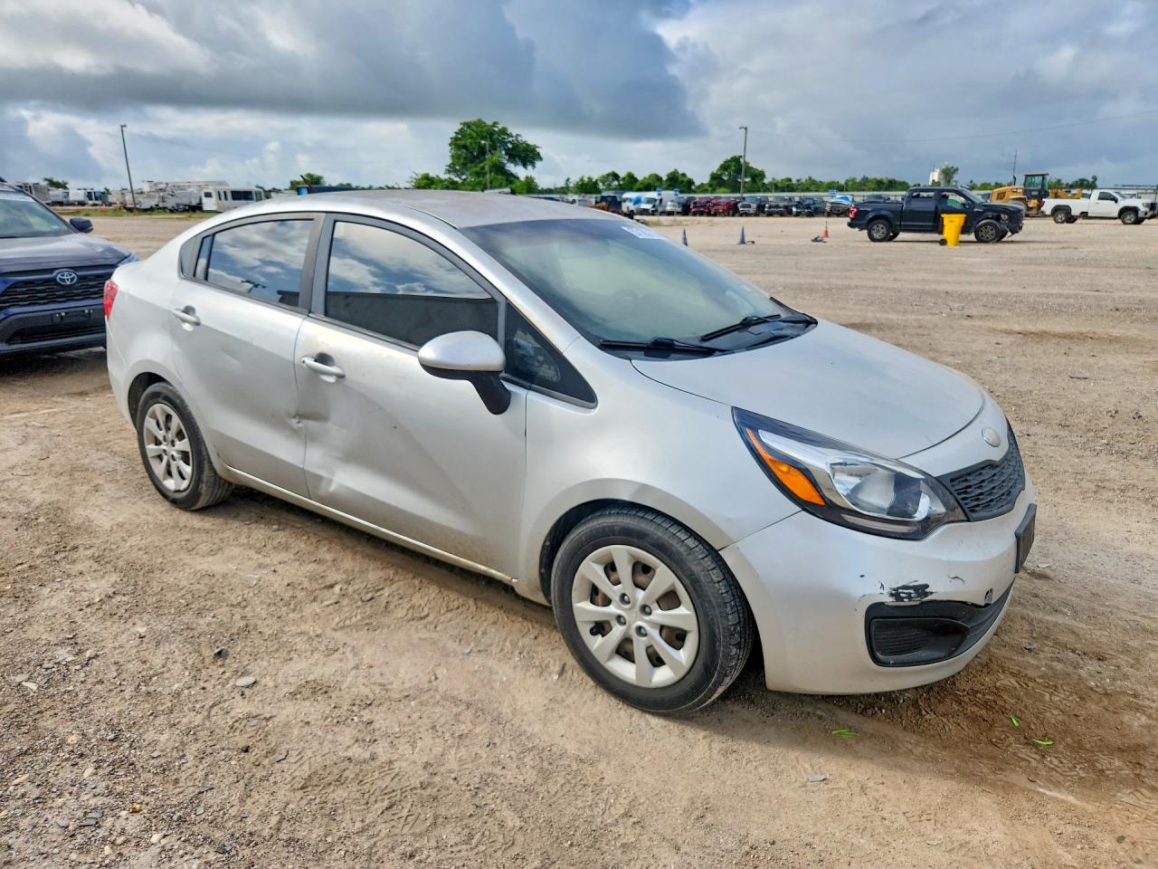 2013 Kia Rio Lx White vin: KNADM4A35D6281315