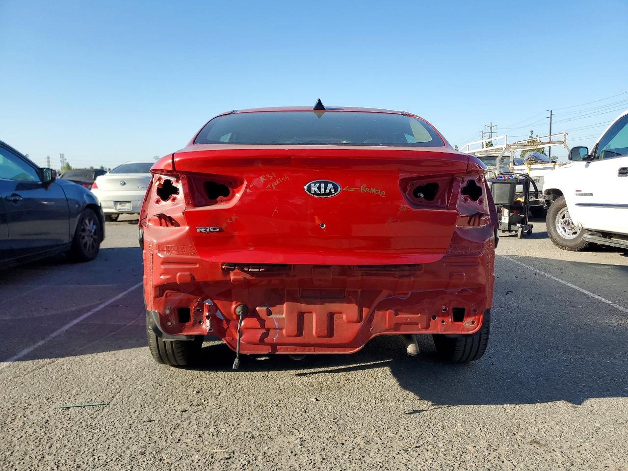 2013 Kia Rio Lx Red vin: KNADM4A35D6281878