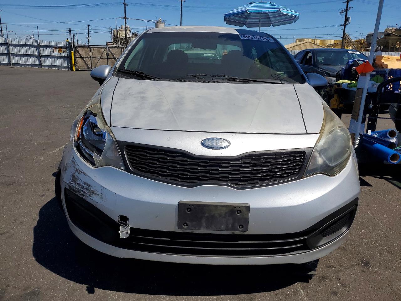 2014 Kia Rio Lx Silver vin: KNADM4A35E6354619