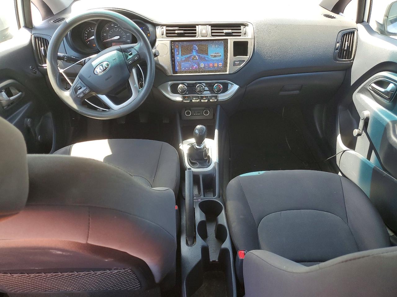 2014 Kia Rio Lx Silver vin: KNADM4A35E6354619