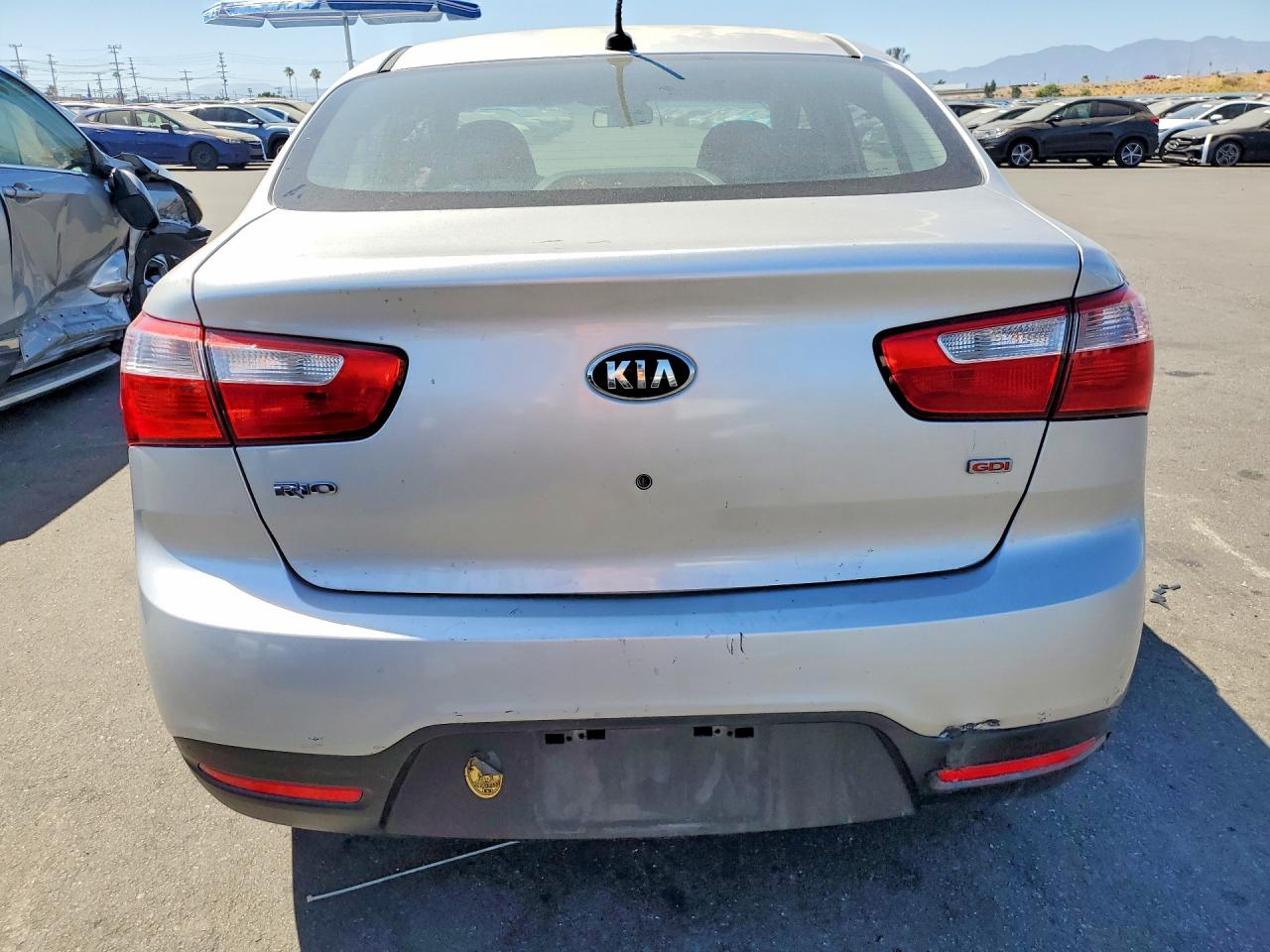 2014 Kia Rio Lx Silver vin: KNADM4A35E6354619