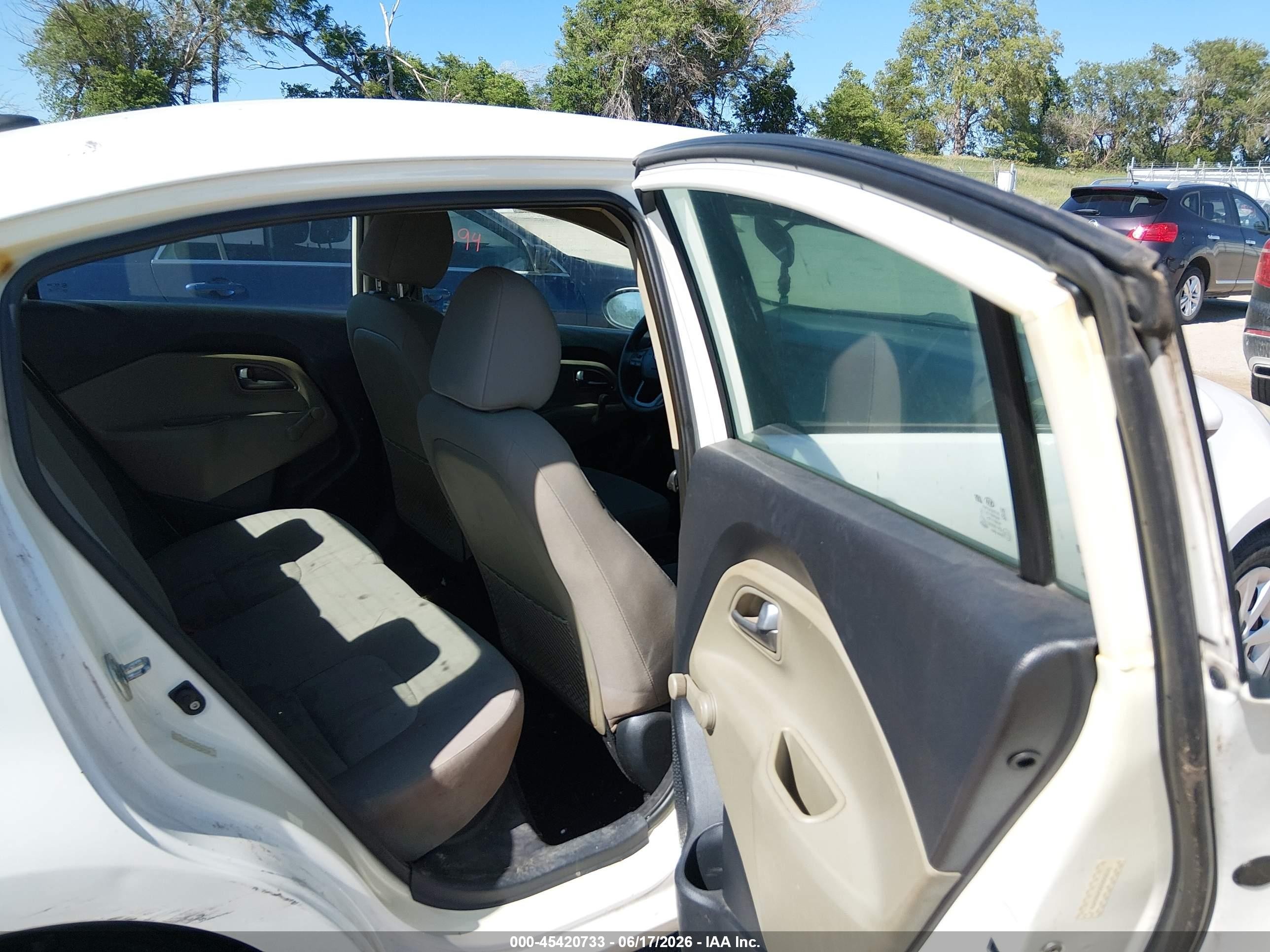 2014 Kia Rio Lx White vin: KNADM4A35E6356242
