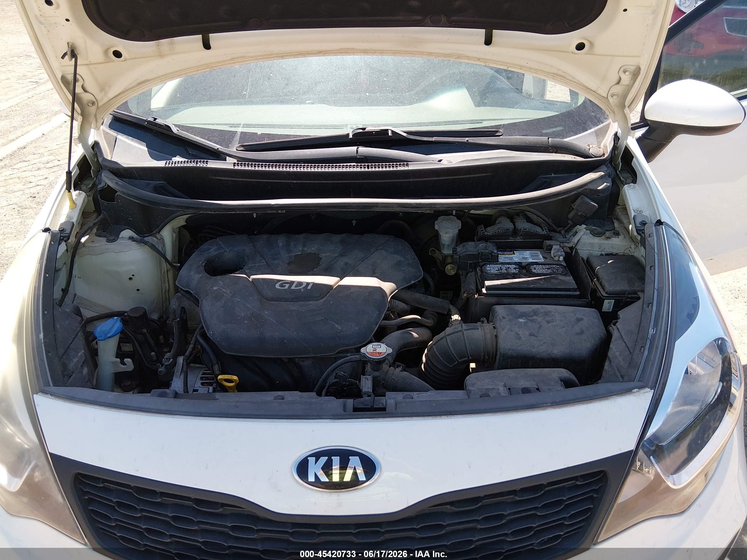 2014 Kia Rio Lx White vin: KNADM4A35E6356242