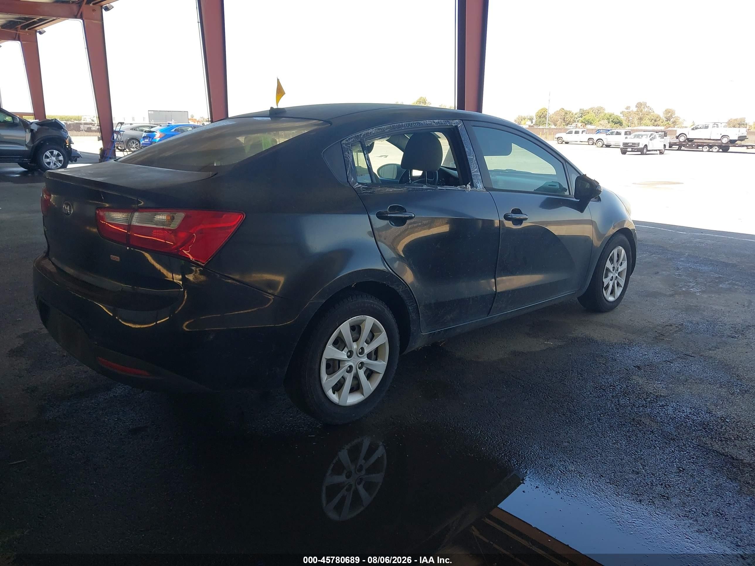 2015 Kia Rio Lx Черный vin: KNADM4A35F6436058
