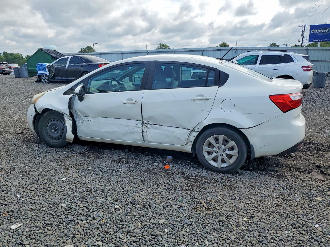 2015 Kia Rio Lx Белый vin: KNADM4A35F6466614