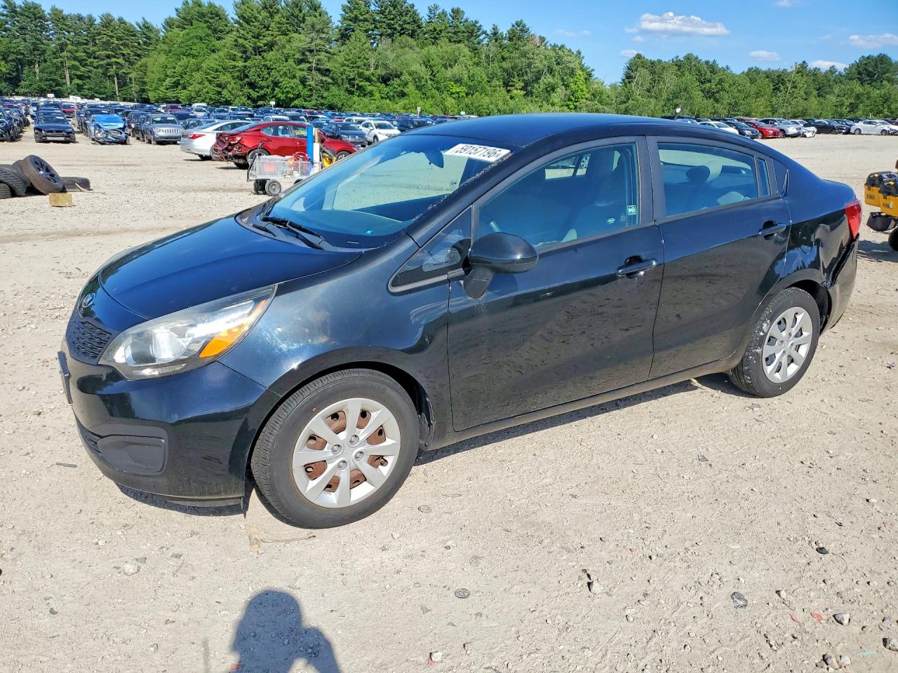 2015 Kia Rio Lx Black vin: KNADM4A35F6487219