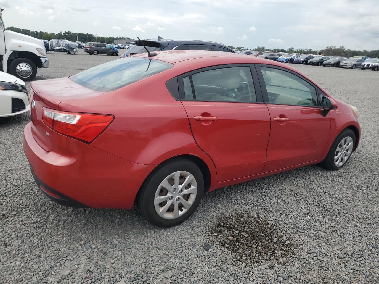 2012 Kia Rio Lx Red vin: KNADM4A36C6055685