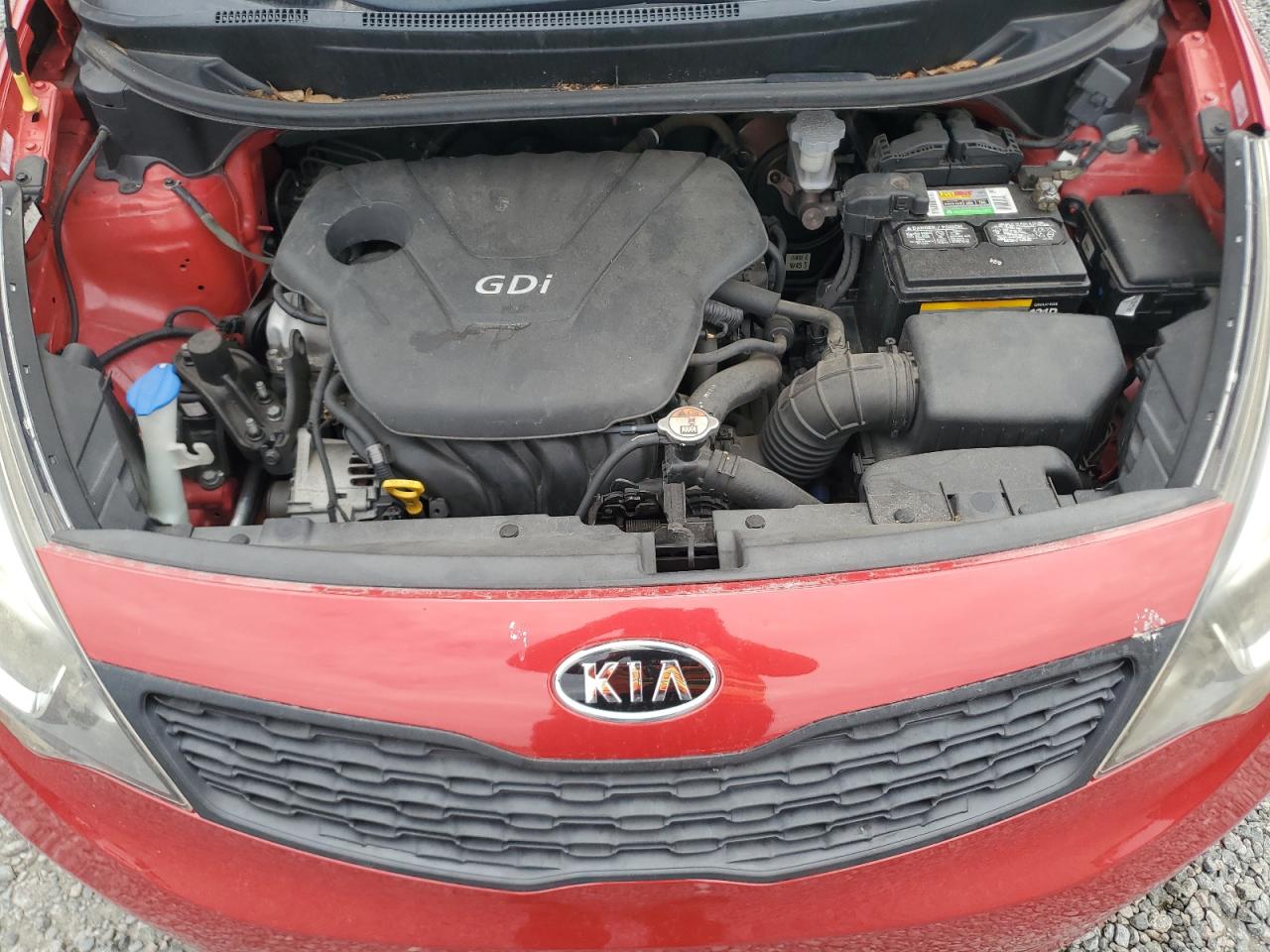 2012 Kia Rio Lx Red vin: KNADM4A36C6055685