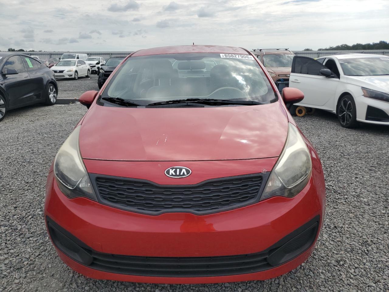 2012 Kia Rio Lx Red vin: KNADM4A36C6055685