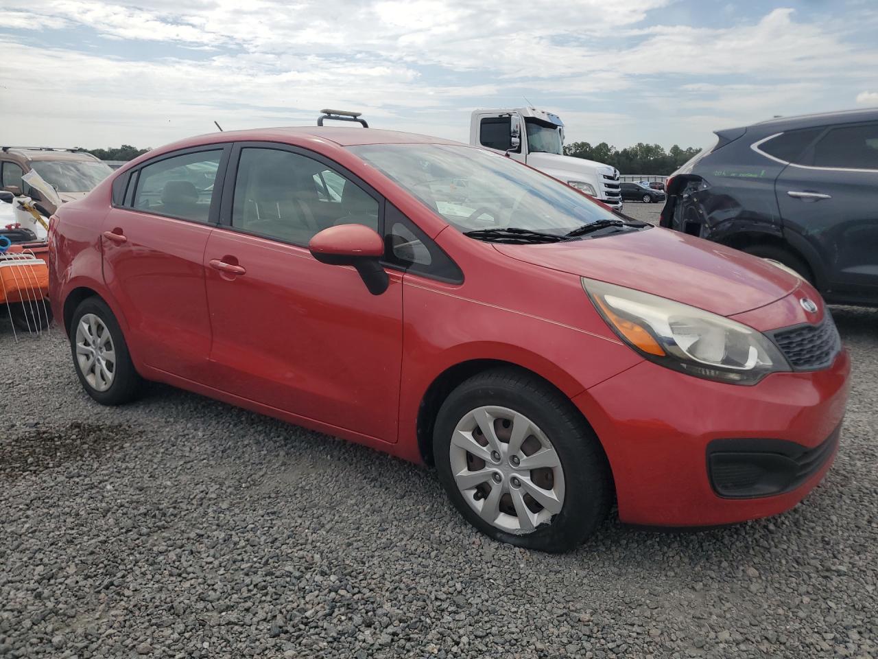 2012 Kia Rio Lx Red vin: KNADM4A36C6055685