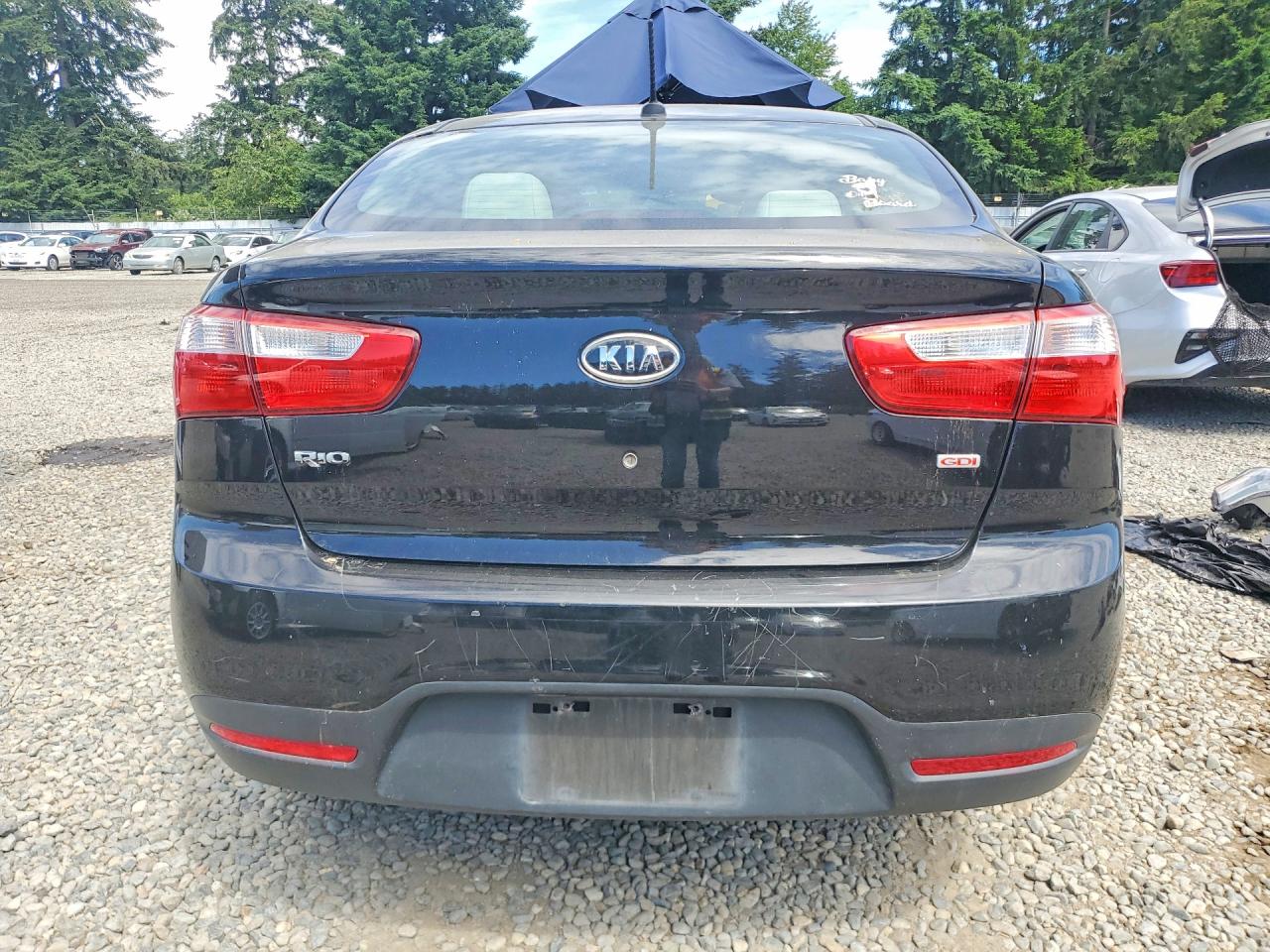 2012 Kia Rio Lx Black vin: KNADM4A36C6084328