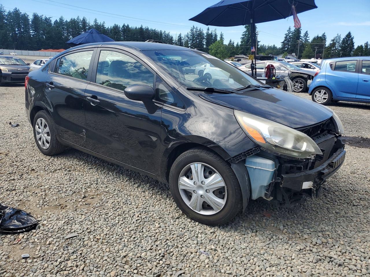 2012 Kia Rio Lx Black vin: KNADM4A36C6084328
