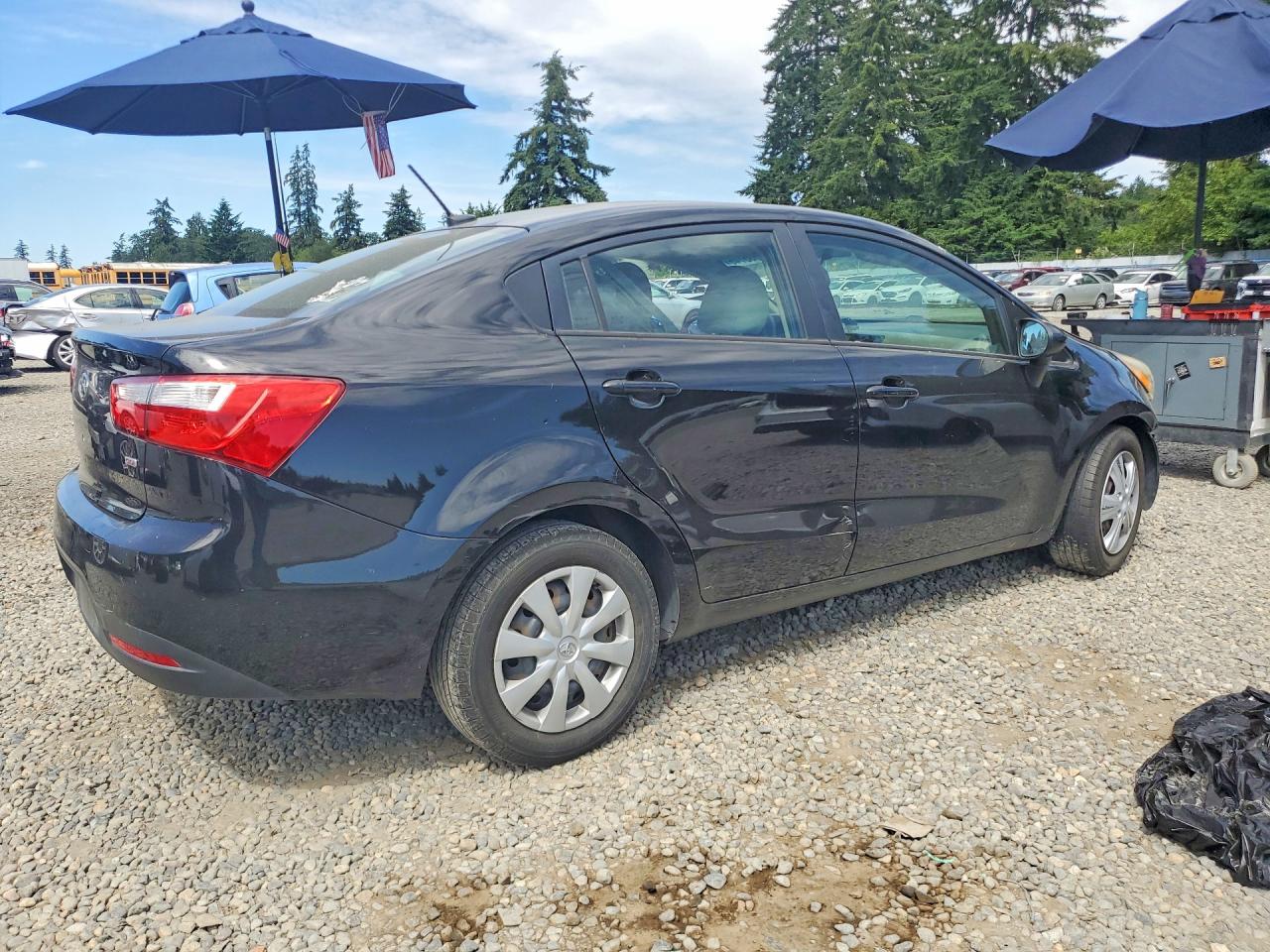 2012 Kia Rio Lx Black vin: KNADM4A36C6084328