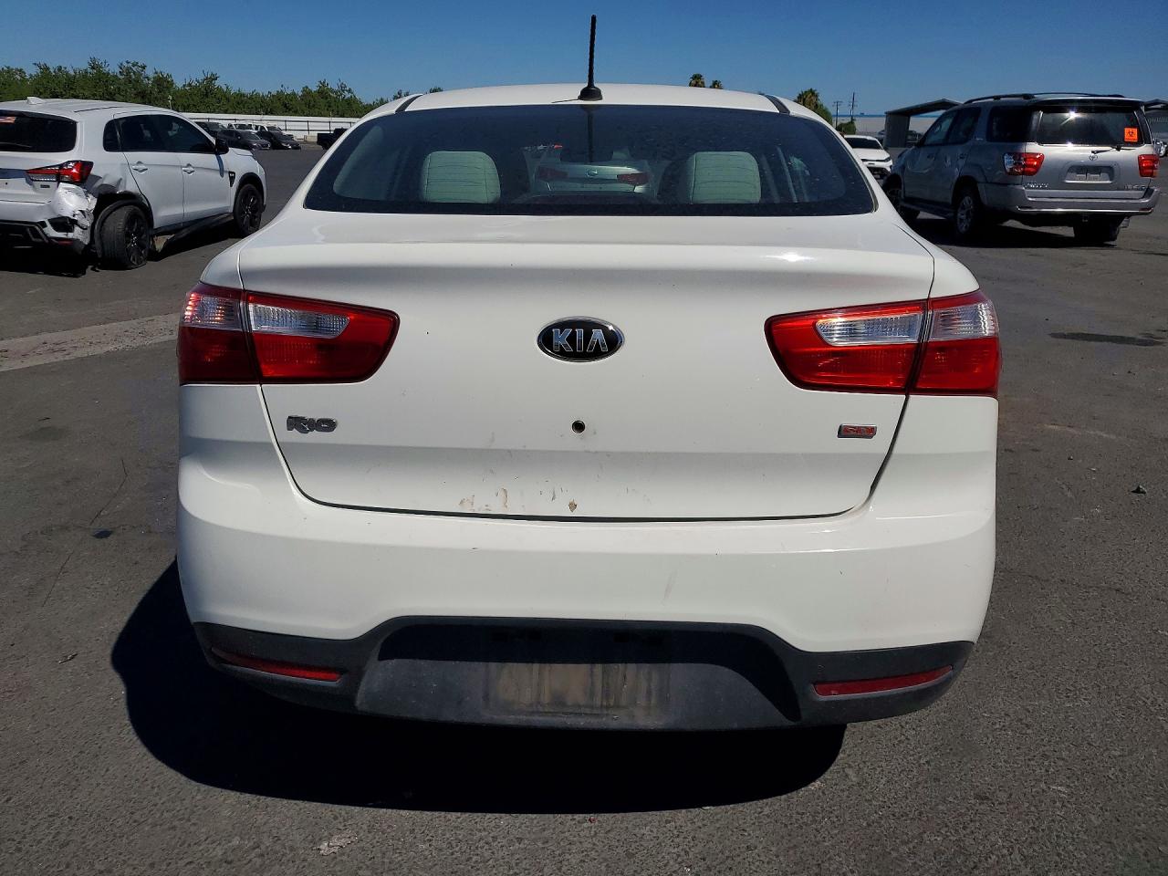 2013 Kia Rio Lx White vin: KNADM4A36D6154377
