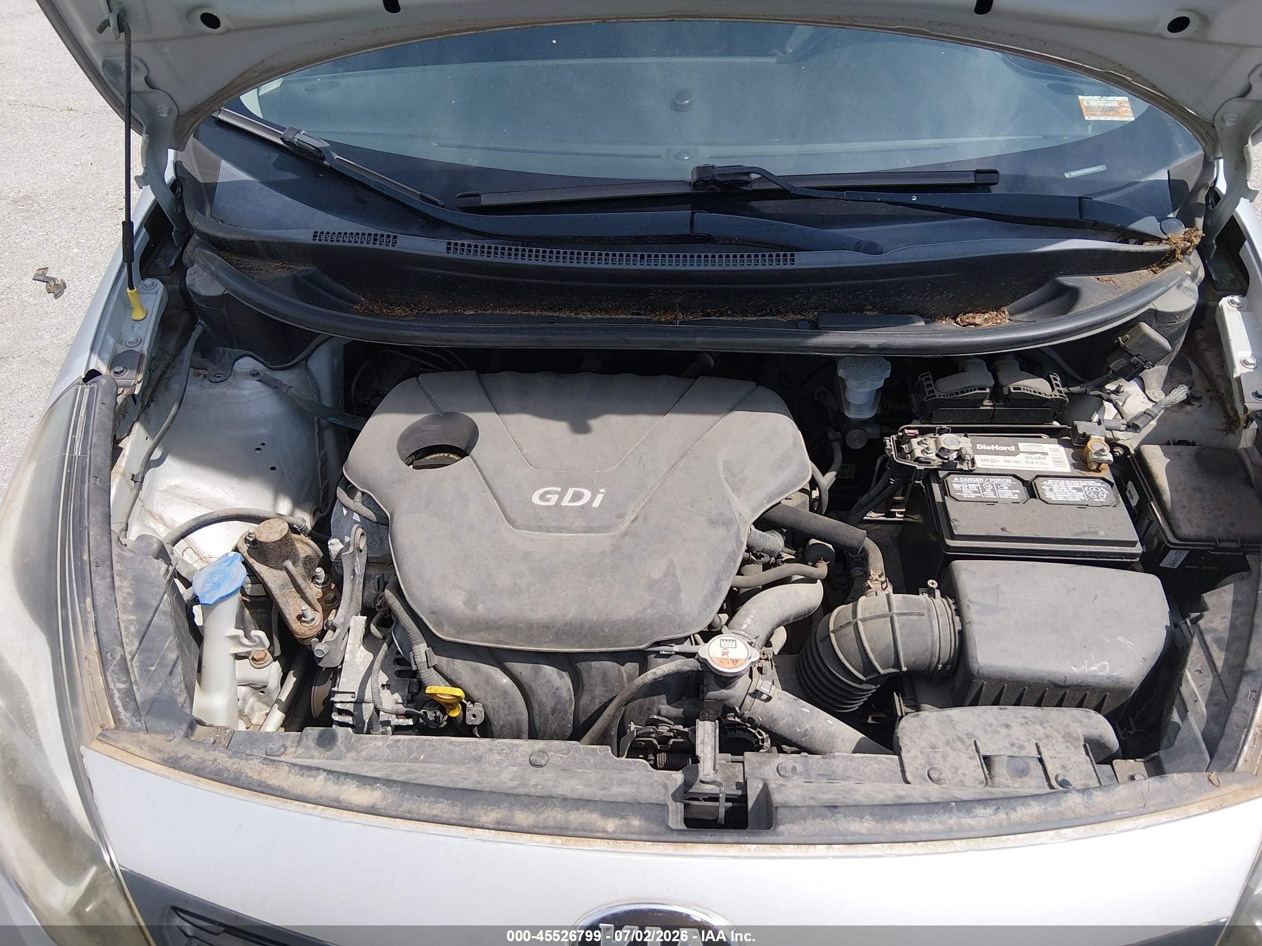 2013 Kia Rio Lx Silver vin: KNADM4A36D6164472