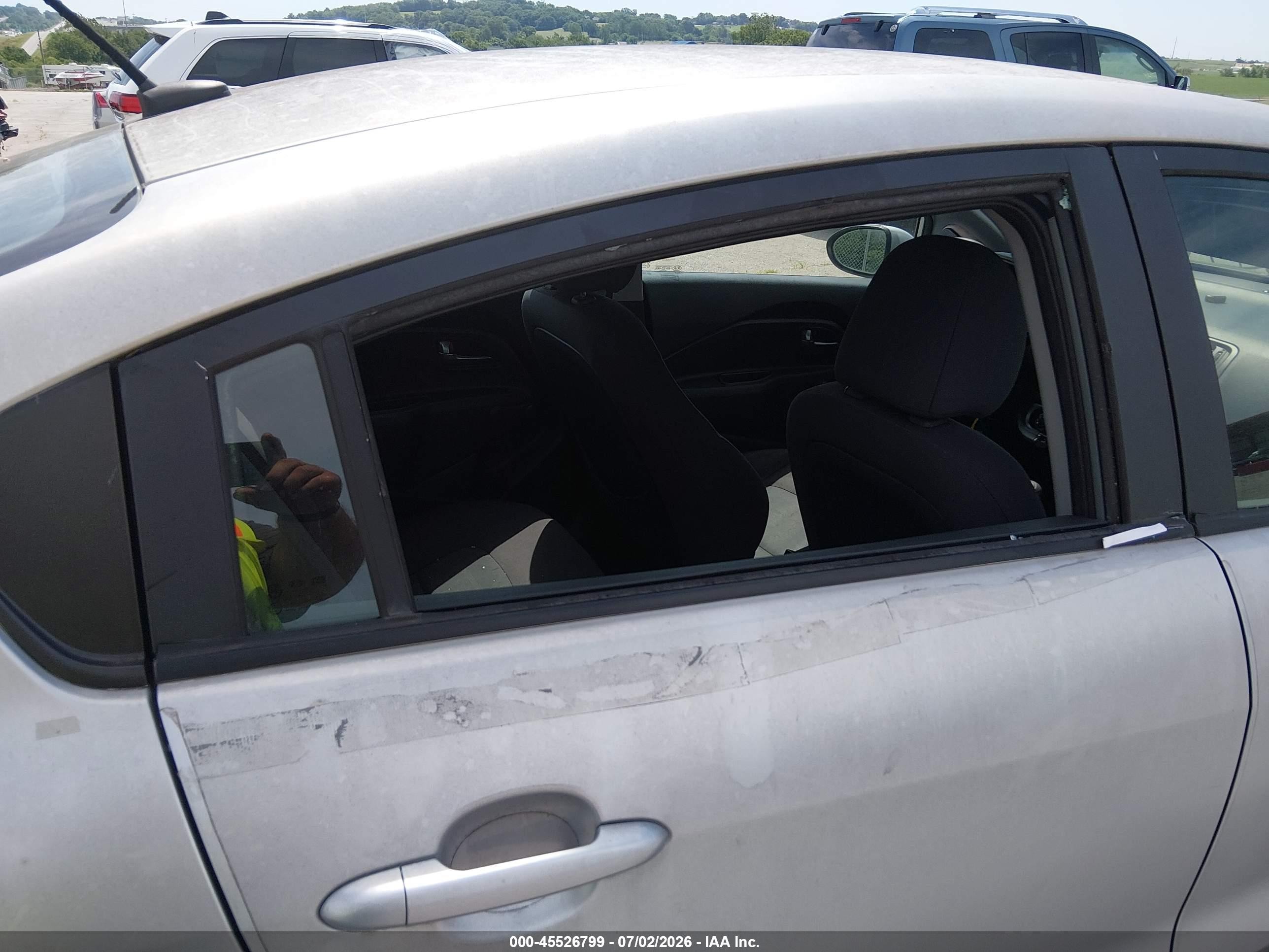 2013 Kia Rio Lx Silver vin: KNADM4A36D6164472